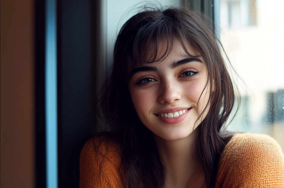 A young woman smiling | Source: Midjourney