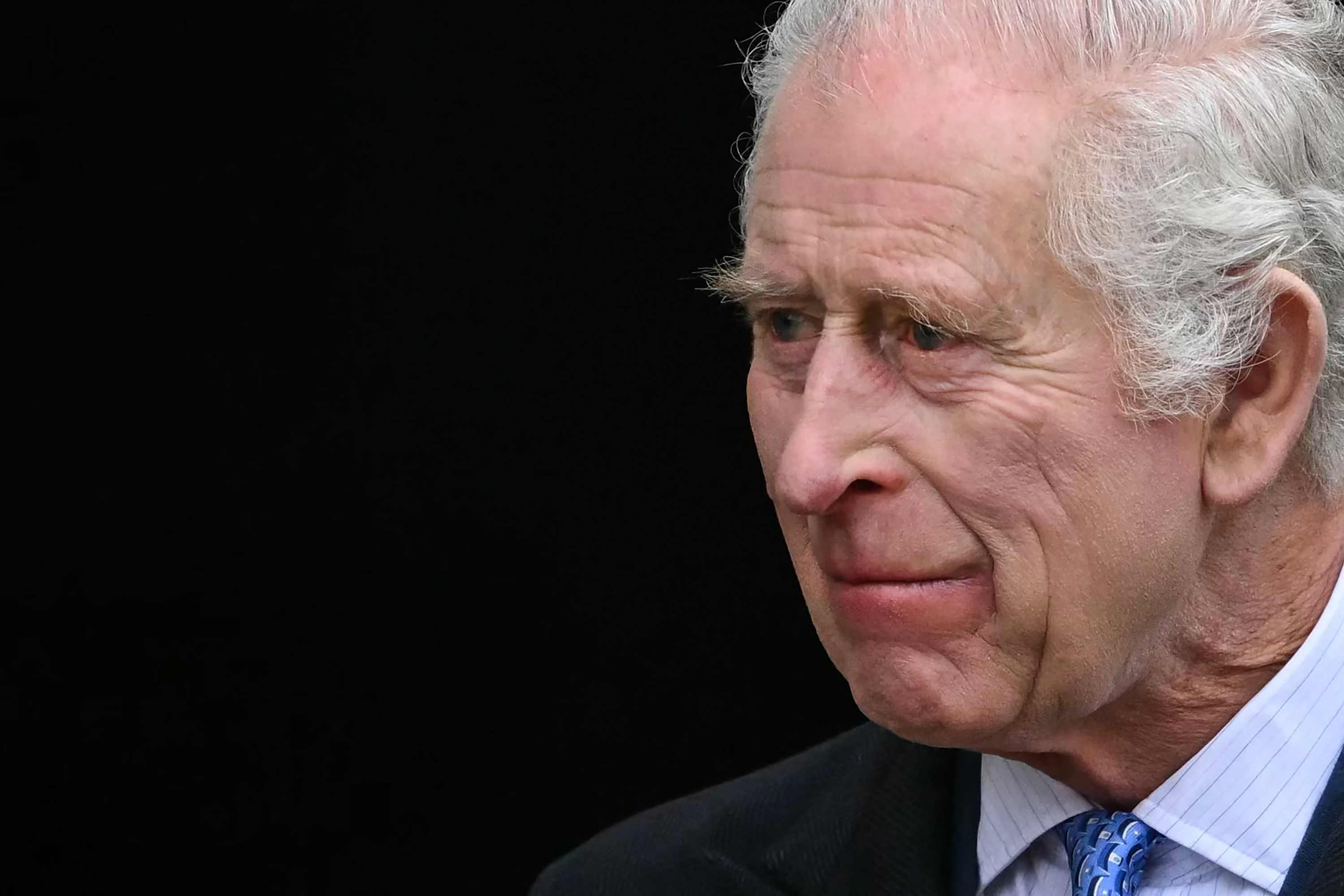 King Charles as he leaves St. George's Chapel in Windsor Castle on March 31, 2024 | Source: Getty Images