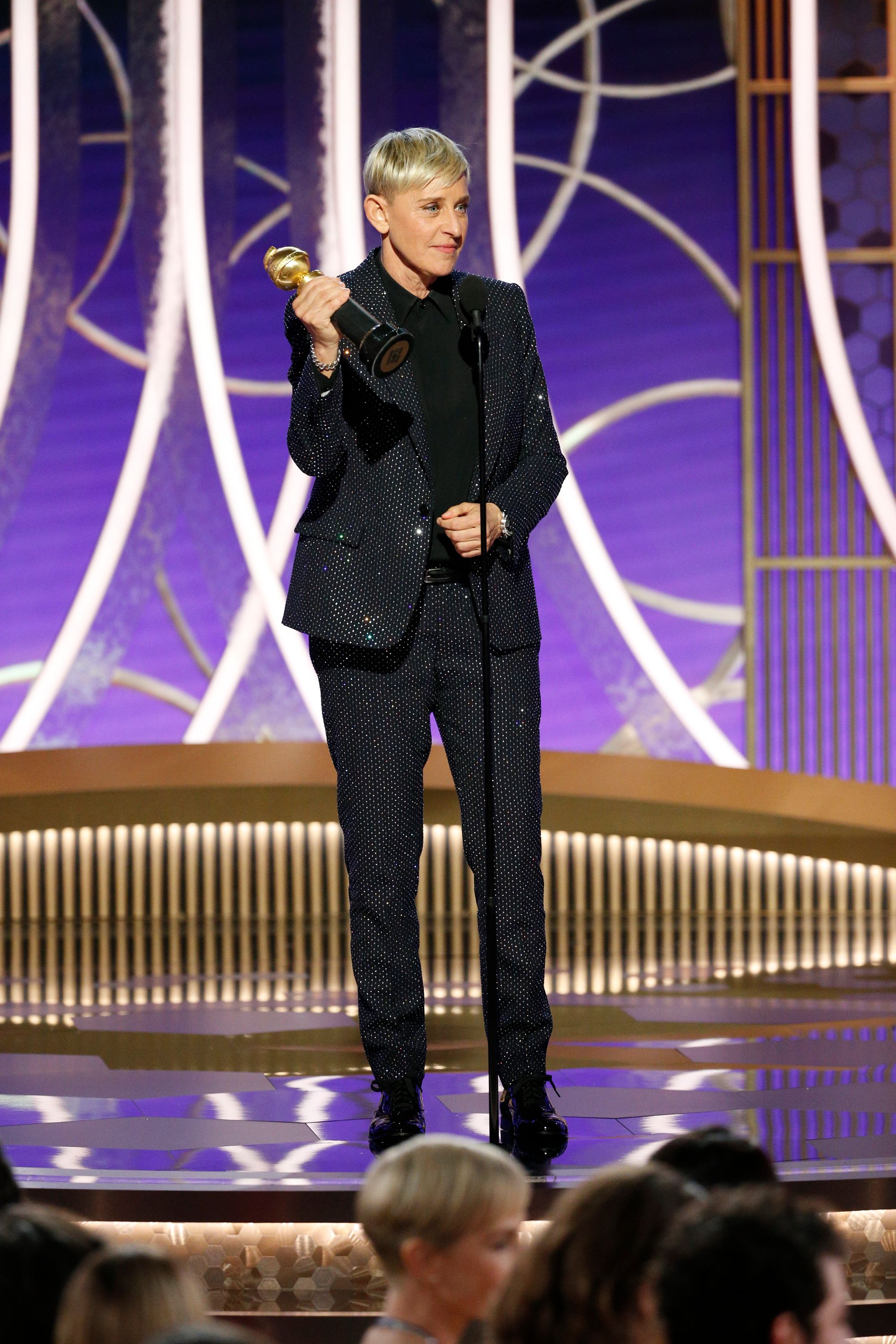 Ellen DeGeneres accepts the CAROL BURNETT AWARD onstage during the 77th Annual Golden Globe Awards at The Beverly Hilton Hotel on January 5, 2020 in Beverly Hills, California. | Source: Getty Images