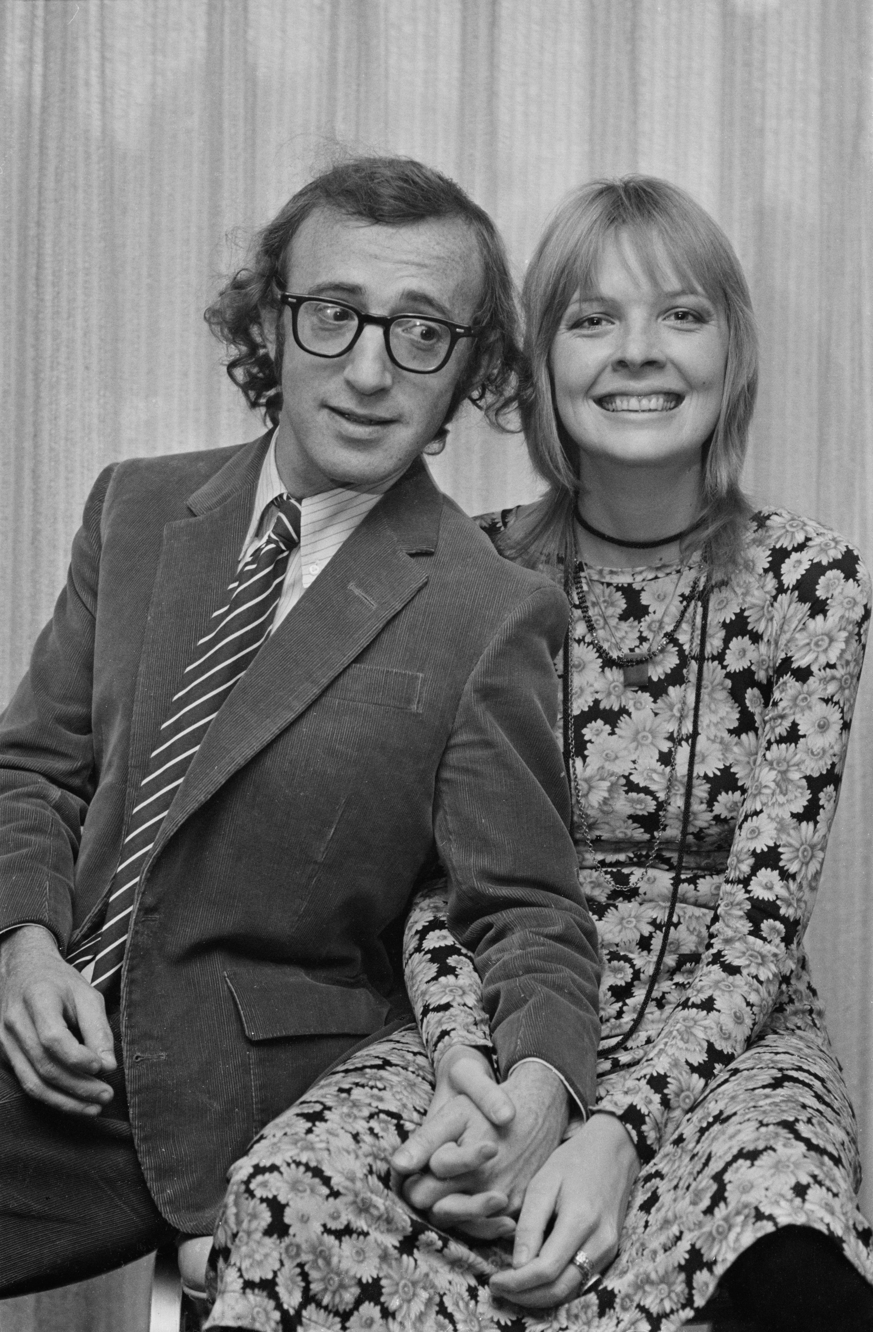 Woody Allen und Diane Keaton im Hilton Hotel, London, 1970 | Quelle: Getty Images