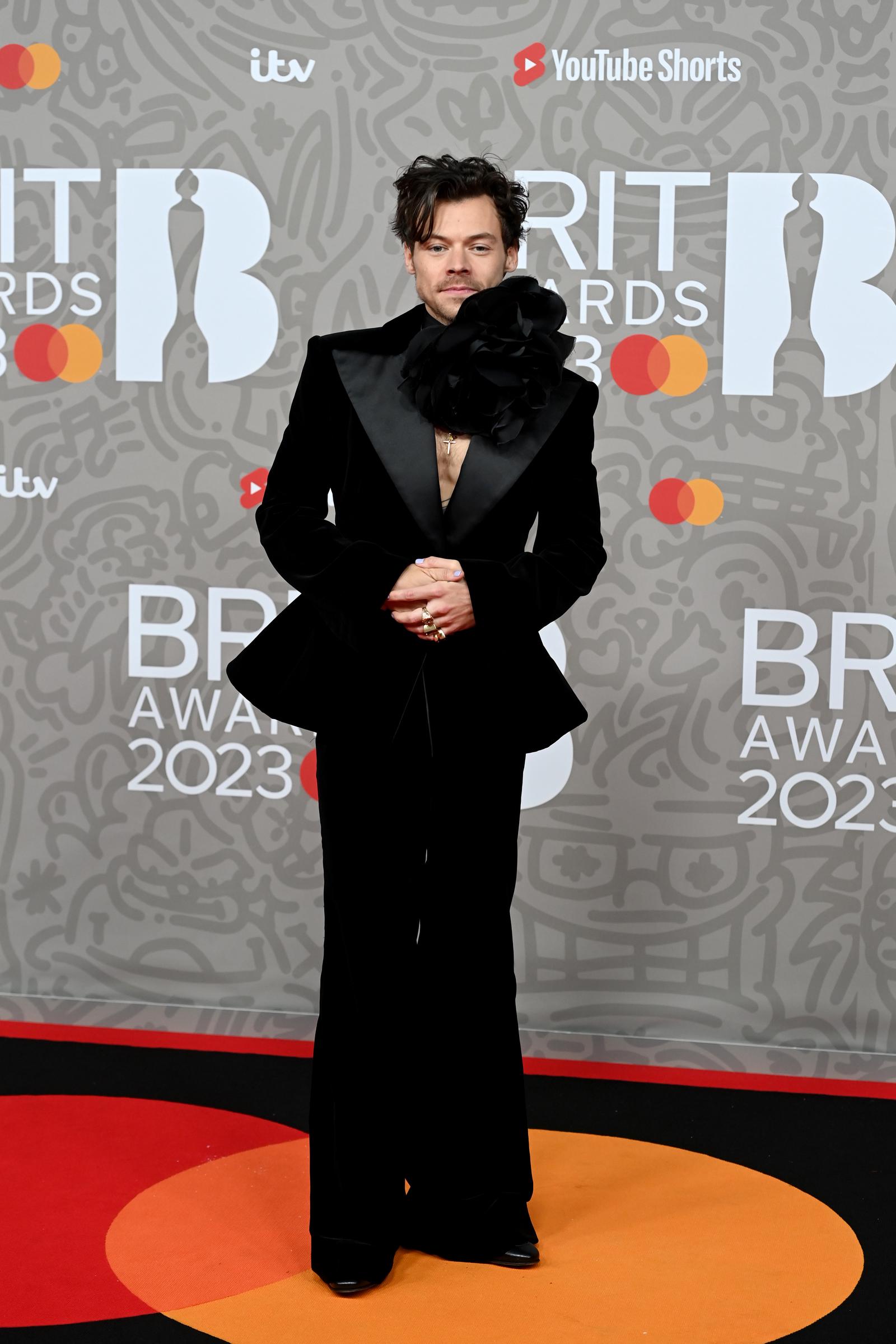 Harry Styles at the BRIT Awards in London, England on February 11, 2023 | Source: Getty Images