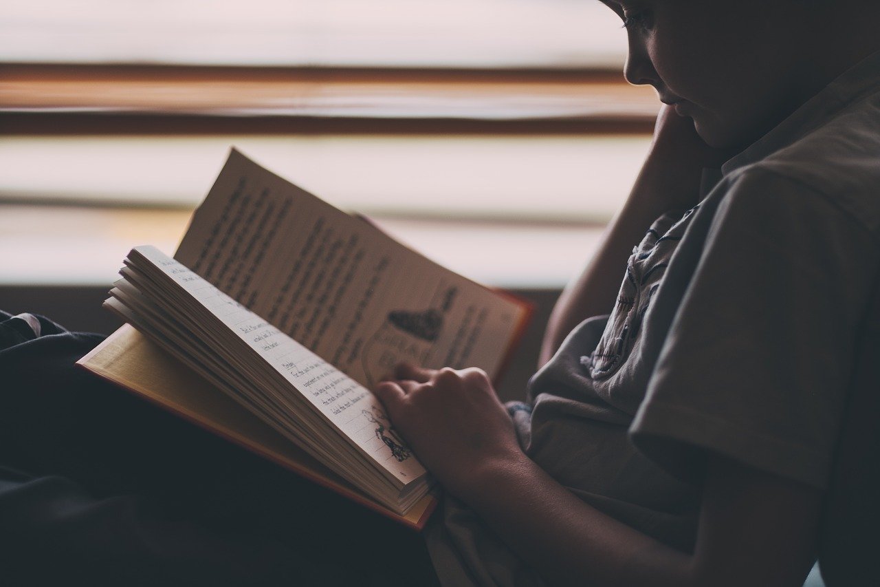 Boy reading a book. Image credit: Pixabay