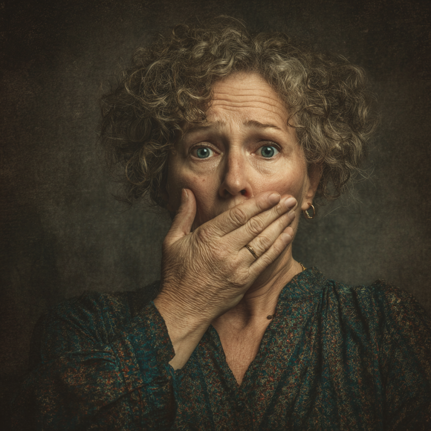 A woman looking shocked | Source: Midjourney