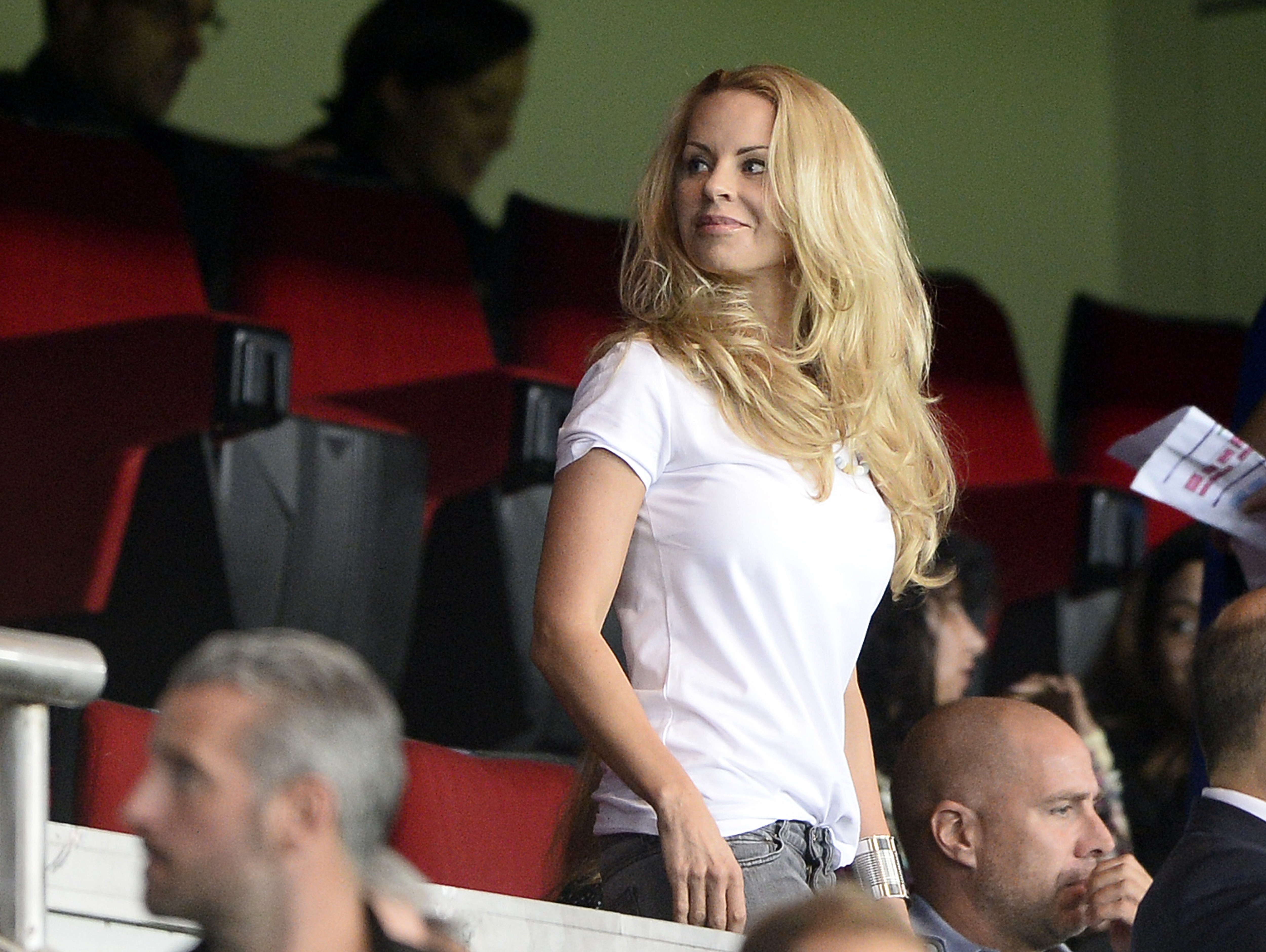Helena Seger attend the UEFA Champions League football match between Paris Saint-Germain (PSG) and Barcelona at the Parc des Princes Stadium on September 30, 2014, in Paris, France. | Source: Getty Images