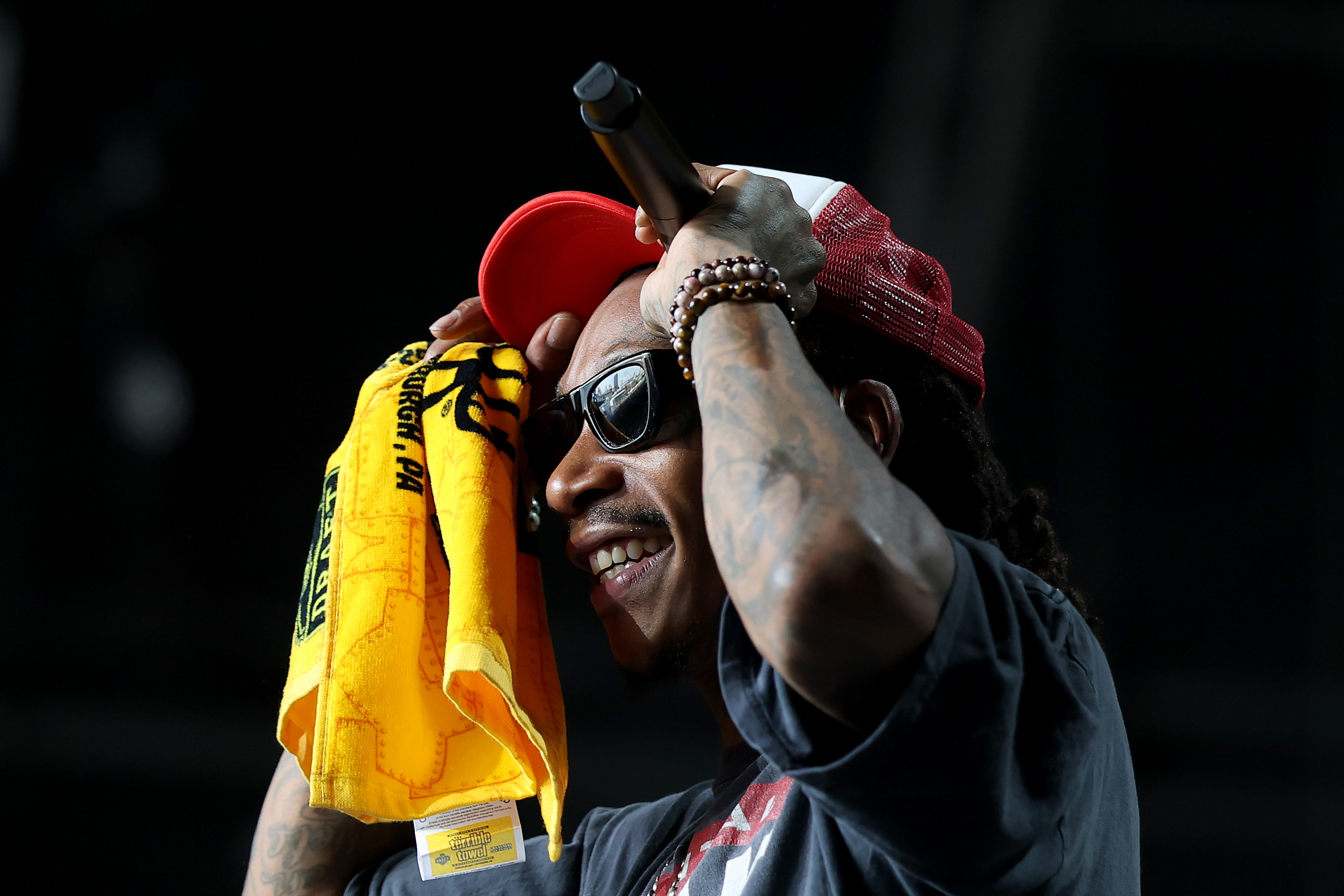 Wiz Khalifa performs prior to Round Two of the 2026 NFL Draft at Acrisure Stadium on April 24 in Pittsburgh, Pennsylvania. | Source: Getty Images