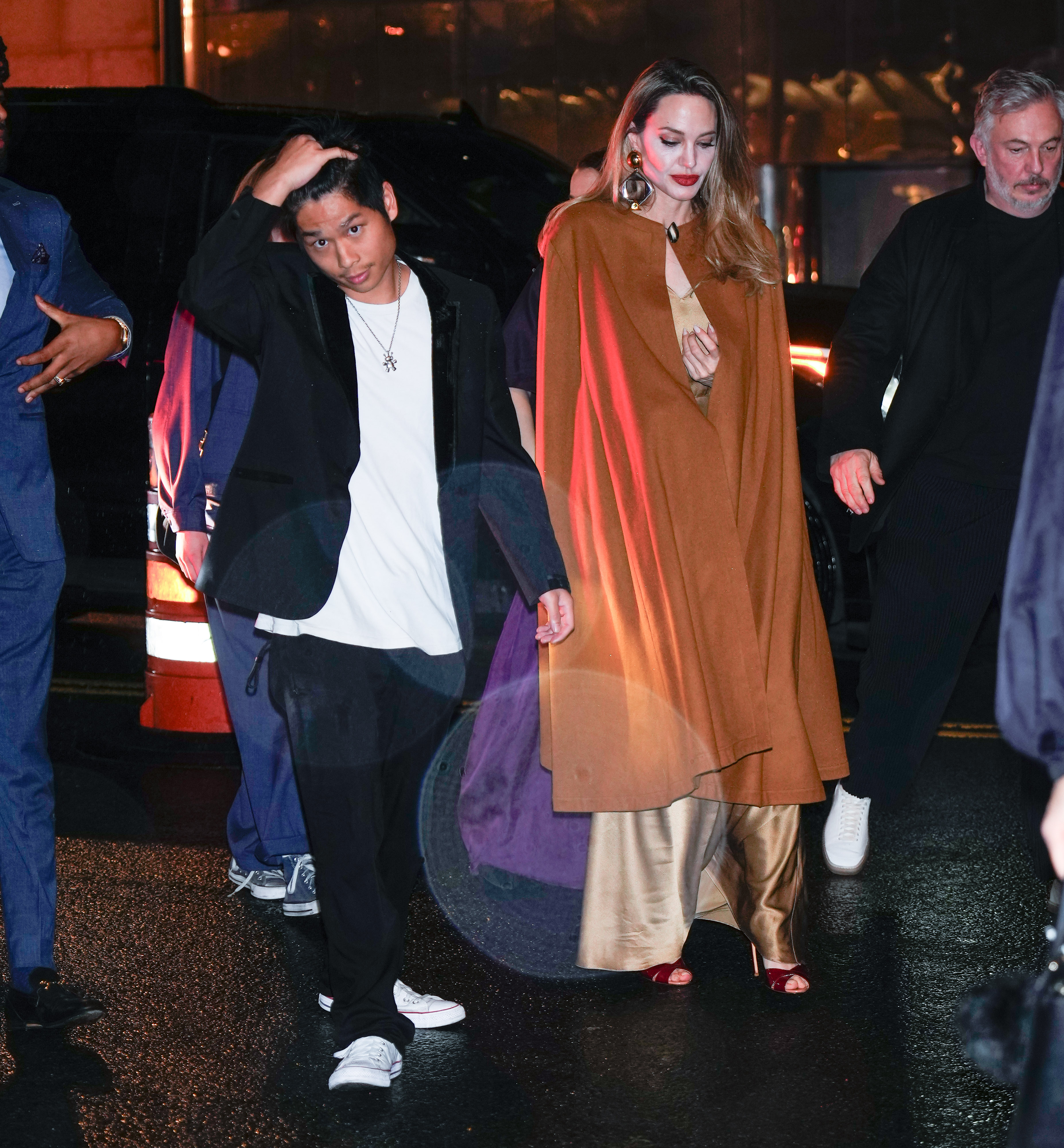 Pax Jolie-Pitt and Angelina Jolie at the after-party of "The Outsiders" on April 11, 2024, in New York. | Source: Getty Images