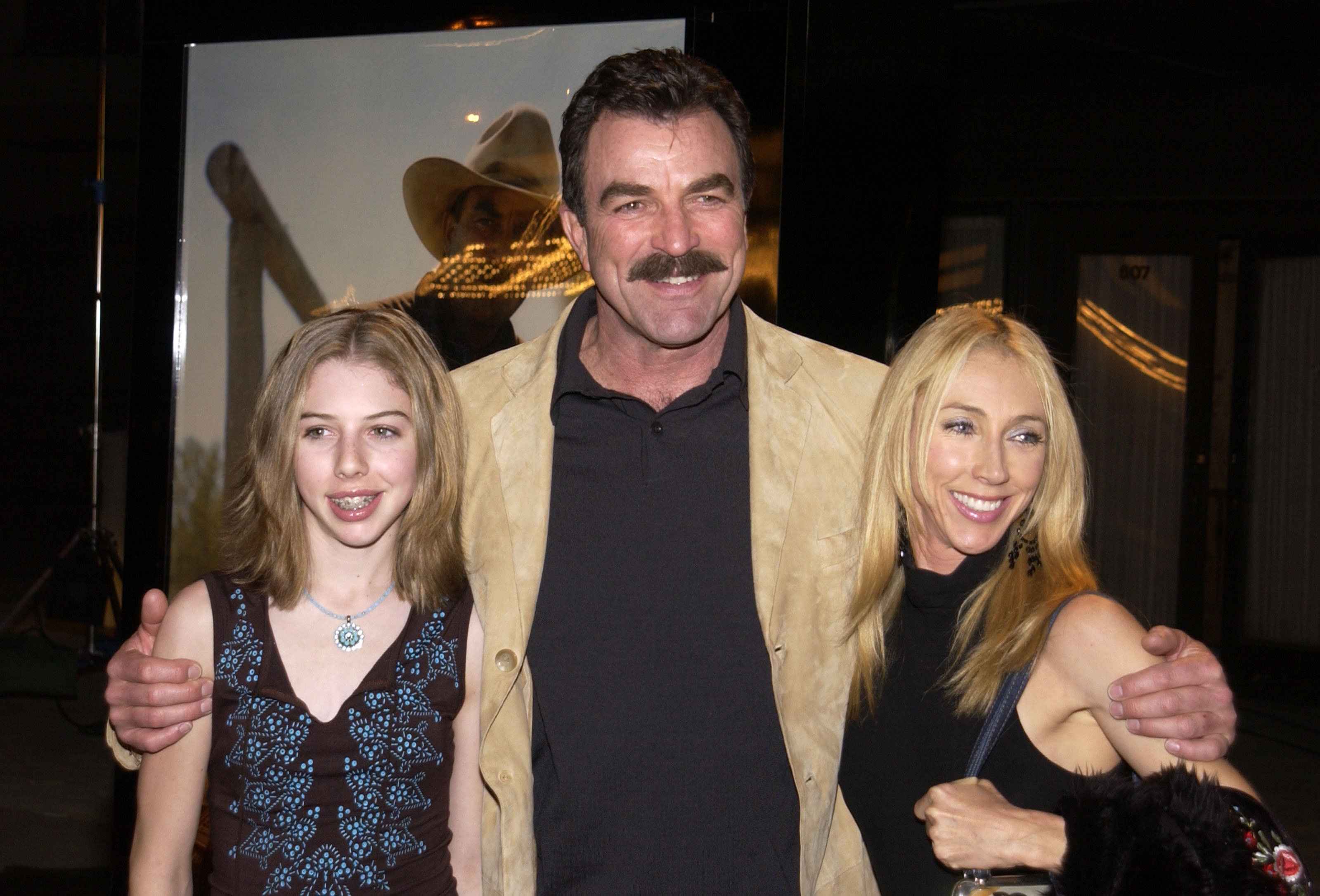 Tom Selleck, wife Jillie Mack and daughter Hannah attend TNT's "Monte Walsh" Premiere January 8, 2003 | Source: Getty Images