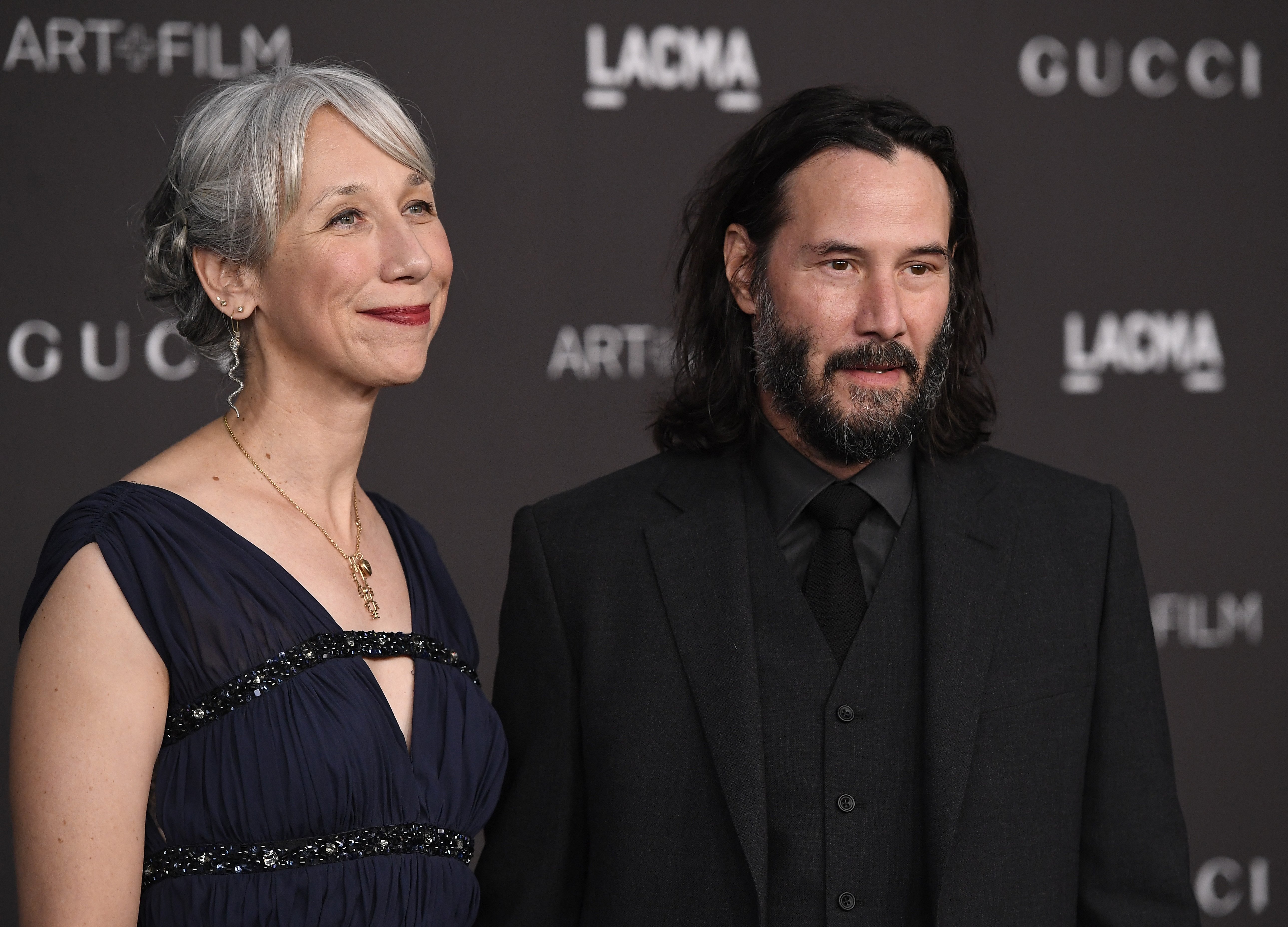 Alexandra Grant and Keanu Reeves attend the 2019 LACMA 2019 Art + Film Gala on November 02, 2019, in Los Angeles, California. | Source: Getty Images.