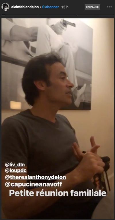 Anthony Delon sur la vidéo postée par Alain-Fabien Delon | Source : Instagram / Alainfabiendelon