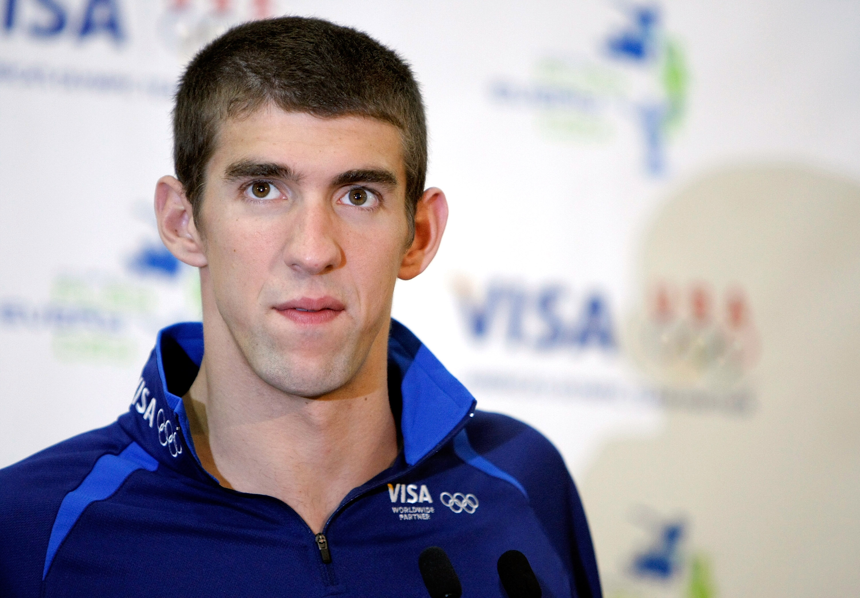 Michael Phelps at a press conference held at McBurney YMCA in New York City on August 28, 2008 | Source: Getty Images