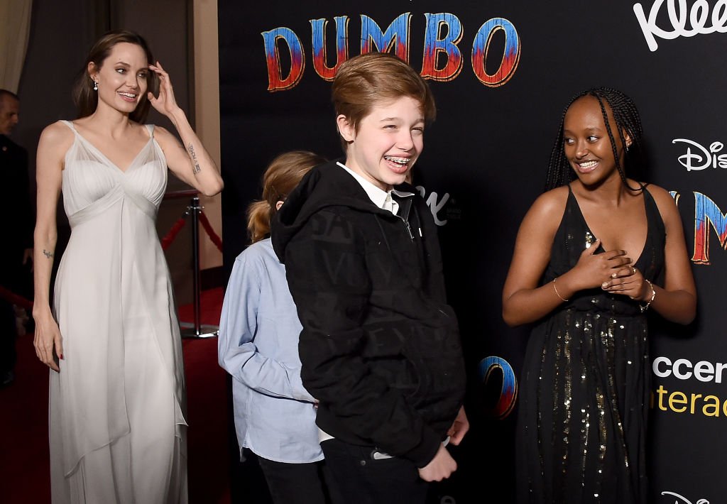 Angelina Jolie, Shiloh Nouvel Jolie-Pitt and Zahara Marley Jolie-Pitt attend the premiere of Disney's "Dumbo" at El Capitan Theatre on March 11, 2019 | Source: Getty Images