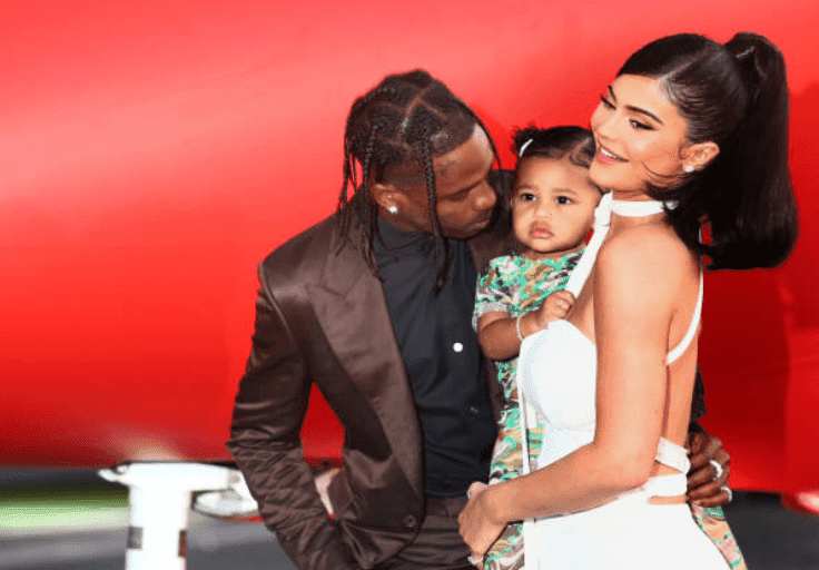 Travis Scott, Kylie Jenner and their daughter Stormi Webster attend the premiere for Travis Scott's documentary, "Look Mom I Can Fly," at The Barker Hanger, on August 27, 2019, California | Source: Getty Images