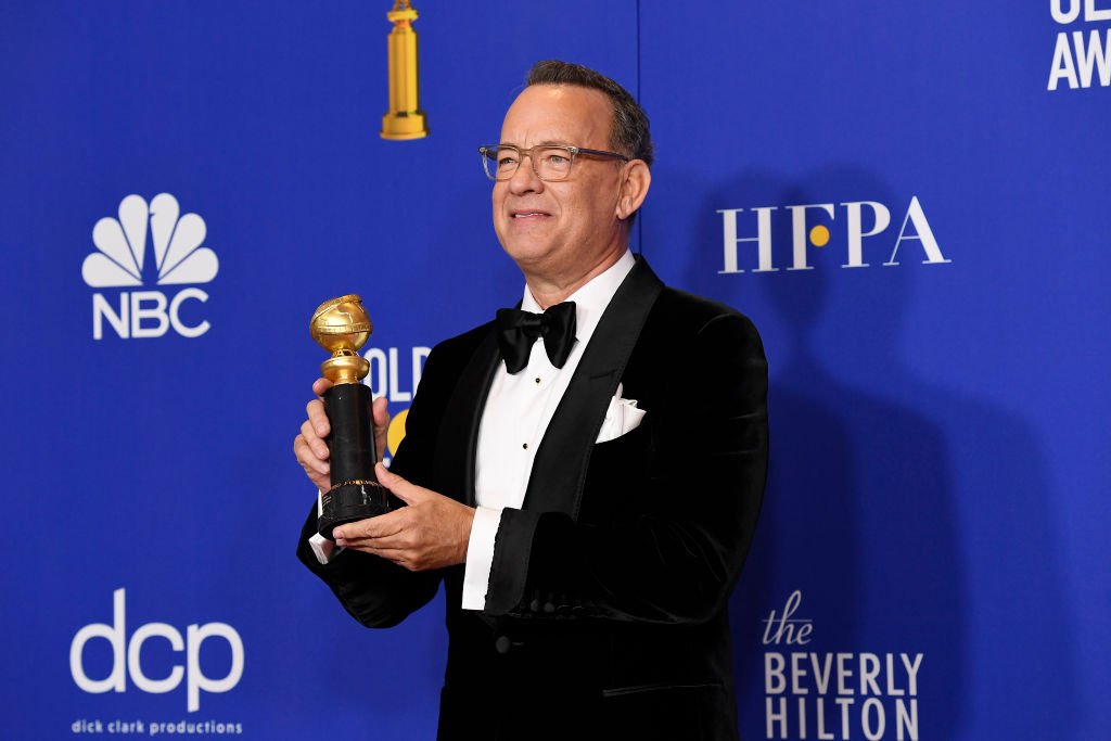 Tom Hanks hold his Golden Globe Cecil B. DeMille Award at the 77th Annual Golden Globe Awards held at the Beverly Hilton Hotel on January 5, 2020. | Photo: Getty Images