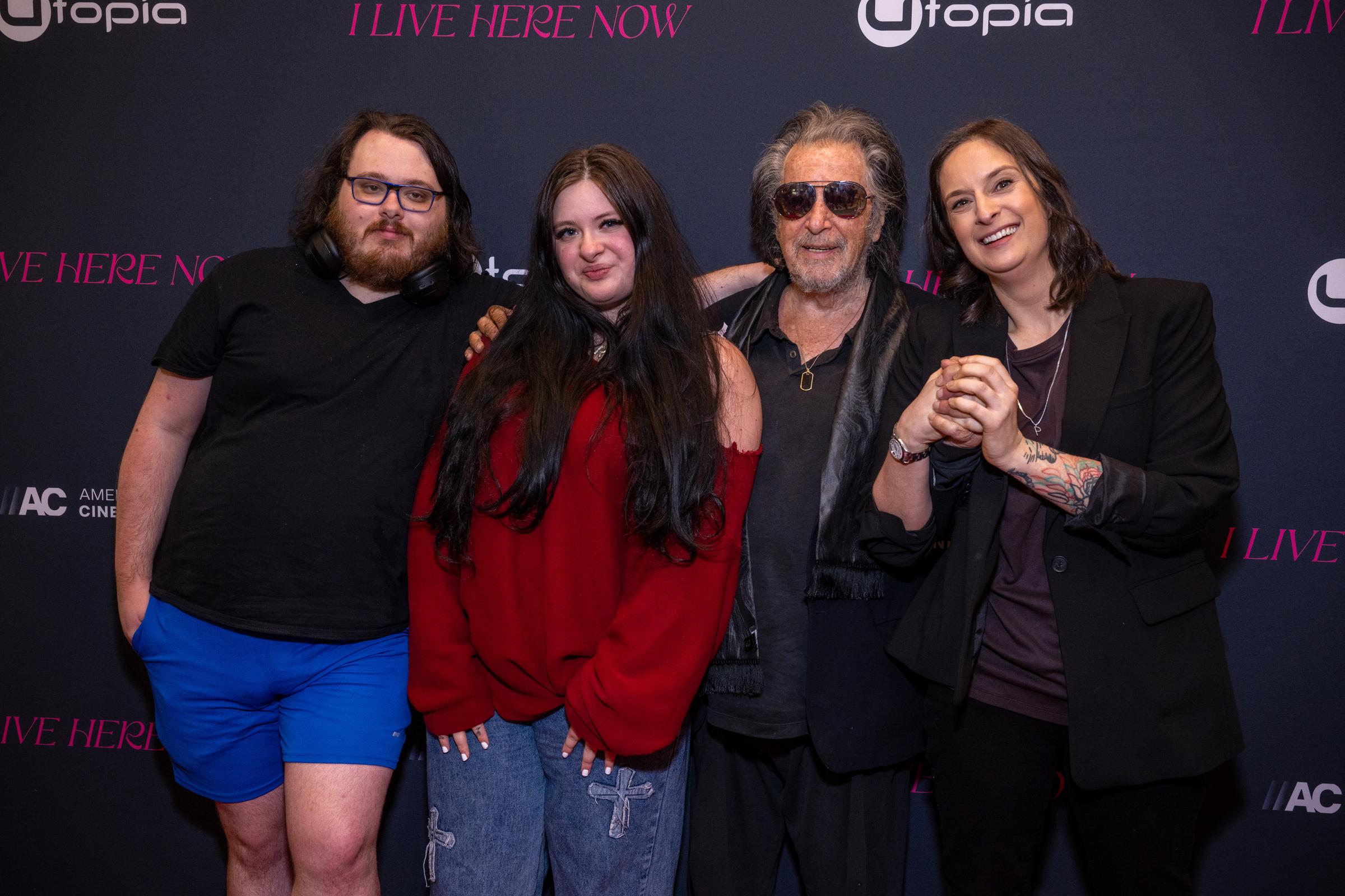 Anton, Olivia, Al and Julie Pacino attend the "I Live Here Now" Los Angeles premiere at the Aero Theatre on March 12, 2026, in Santa Monica, California | Source: Getty Images