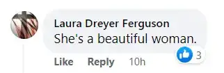 A screenshot of a fan's Facebook comment complimenting Jennifer Lopez on her appearance as she flaunted her figure in white bikini. | Source: facebook.com/DailyMail