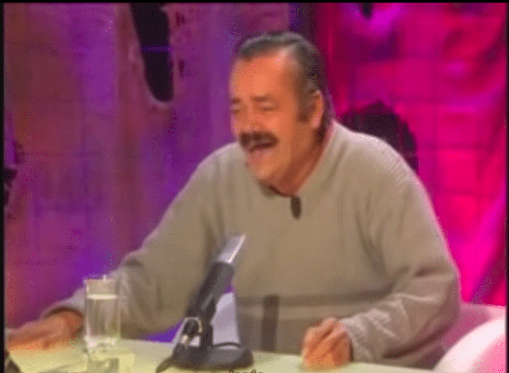Screenshot of video showing Juan Joya Borja laughing from February 3, 2015. | Source: YouTube/ SaruWaza