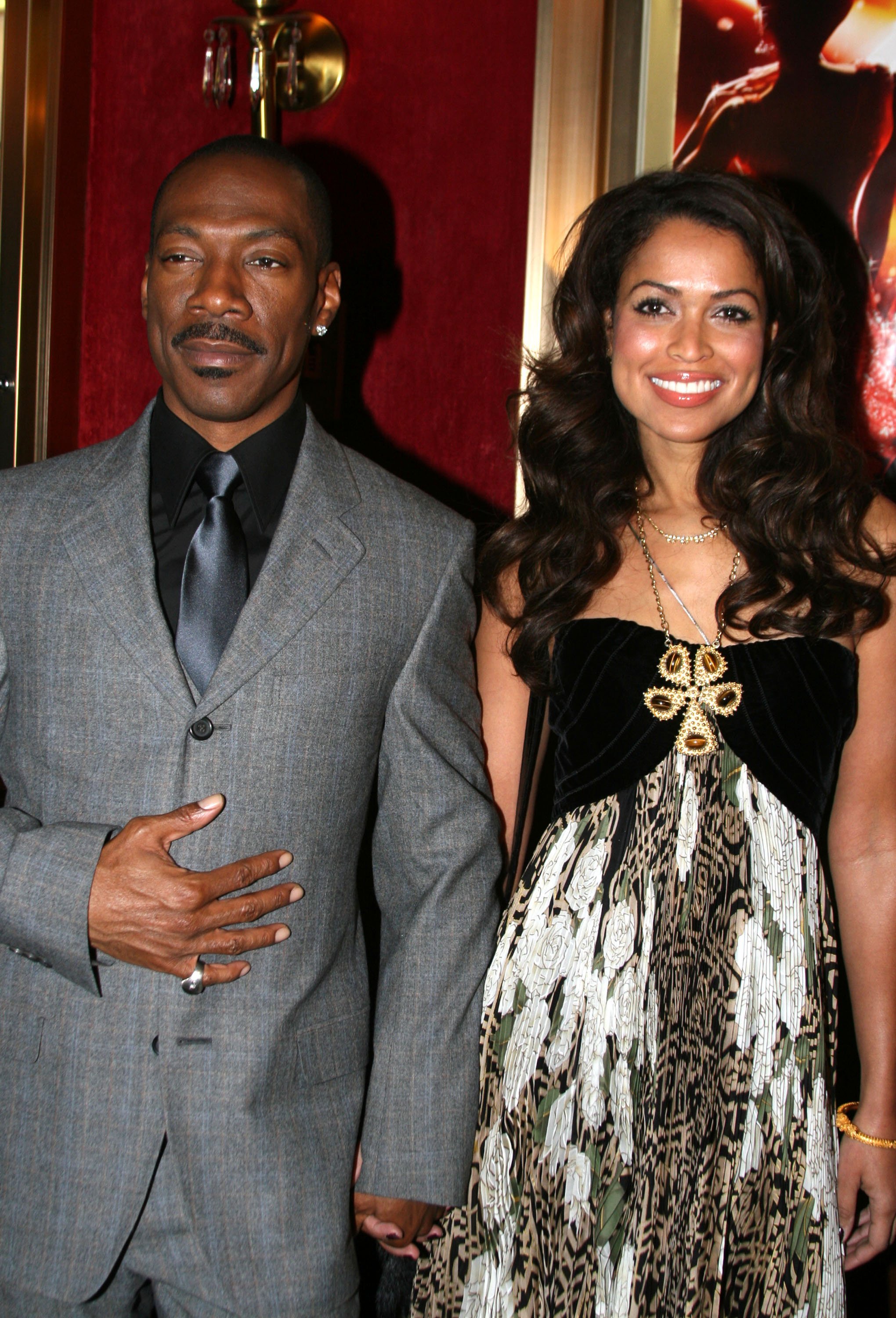 Eddie Murphy and Tracey Edmonds during Dreamgirls New York Premiere - Inside Arrivals at The Ziegfeld Theater in New York | Source: Getty Images