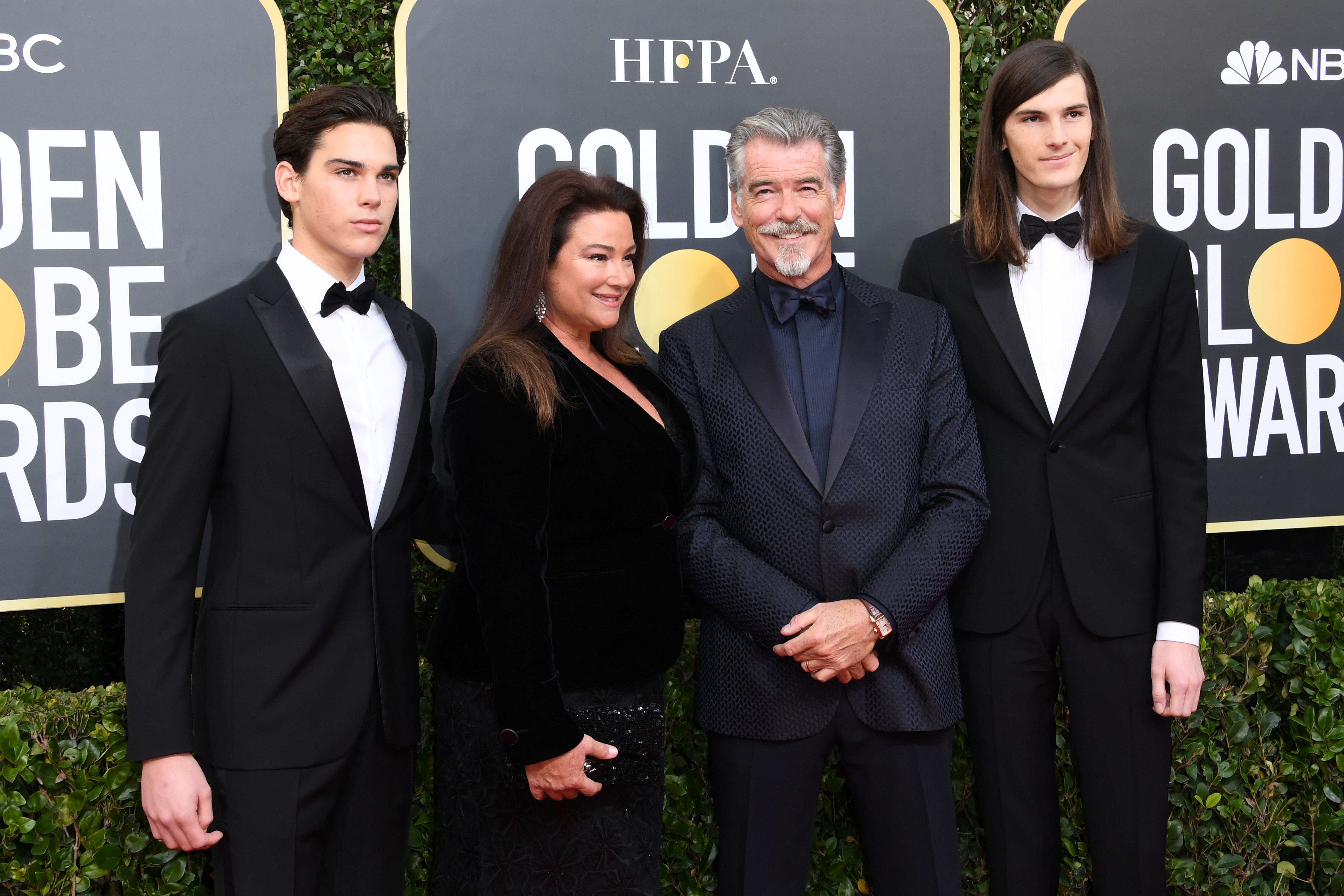 Dylan, Keely Shaye, Pierce, and Paris Brosnan during the 77th Annual Golden Globe Awards at The Beverly Hilton Hotel on January 5, 2020, in Beverly Hills, California | Source: Getty Images