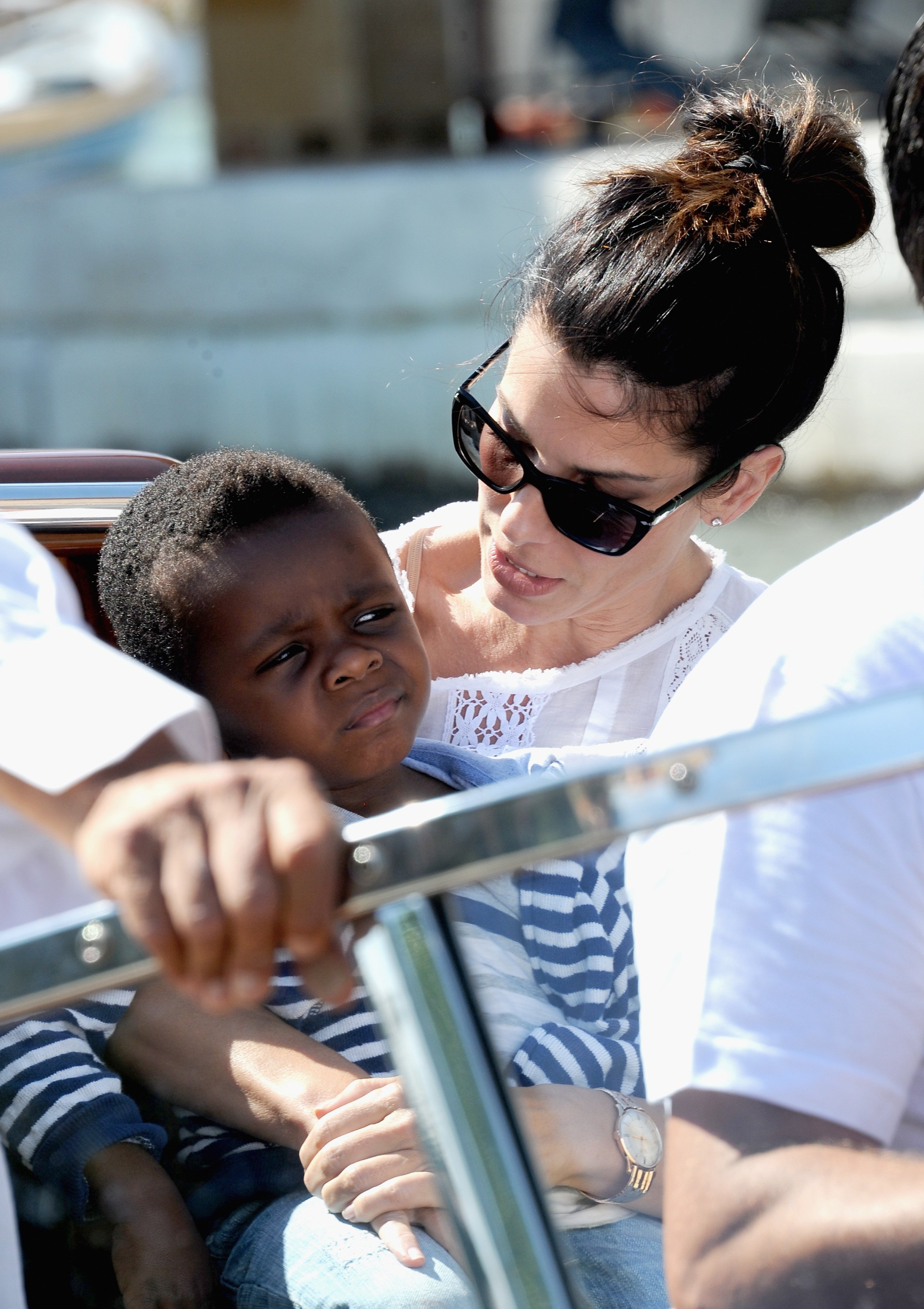 Sandra Bullock and son Louis Bullock during the 70th Venice International Film Festival on August 27, 2013 in Venice, Italy. / Source: Getty Images