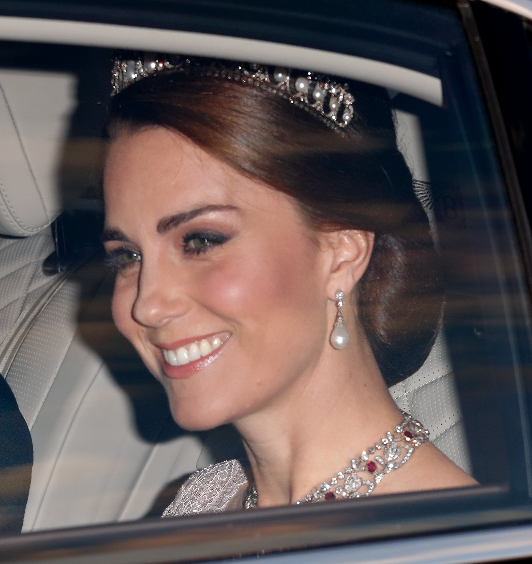 Kate Middleton at a State Banquet at Buckingham Palace on the day of the Spanish State Visit in London, England | Photo: Getty Images
