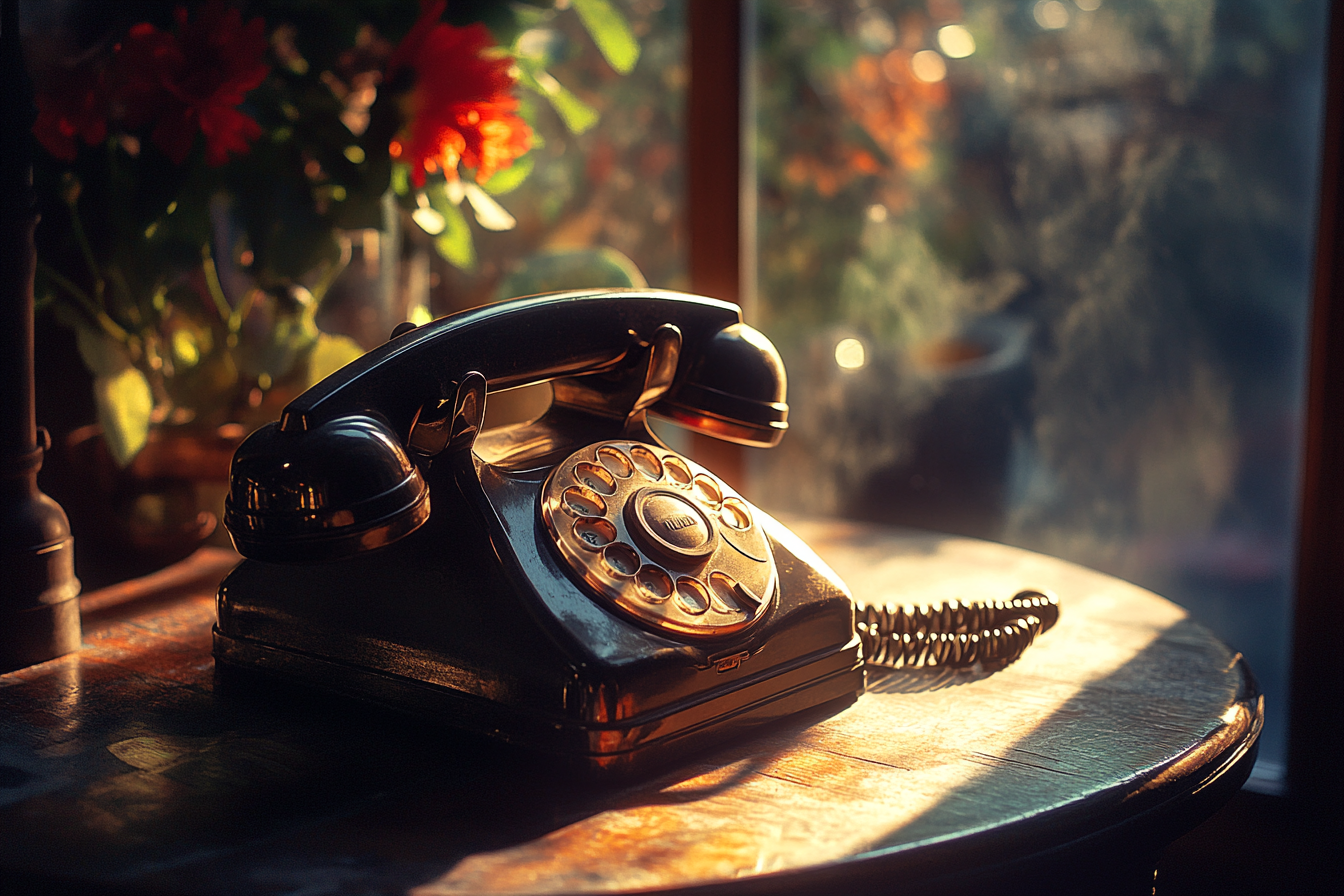 A telephone on the table | Source: Midjourney