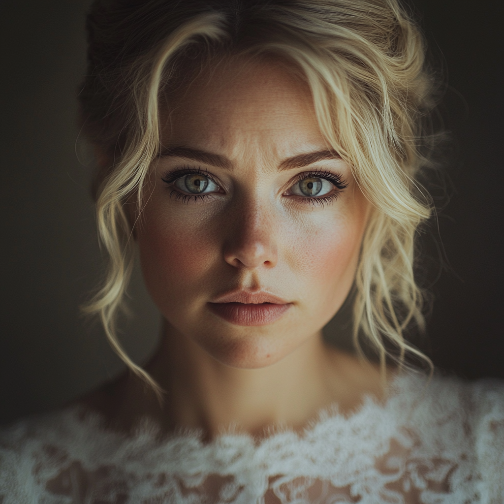 A melancholic bride | Source: Midjourney