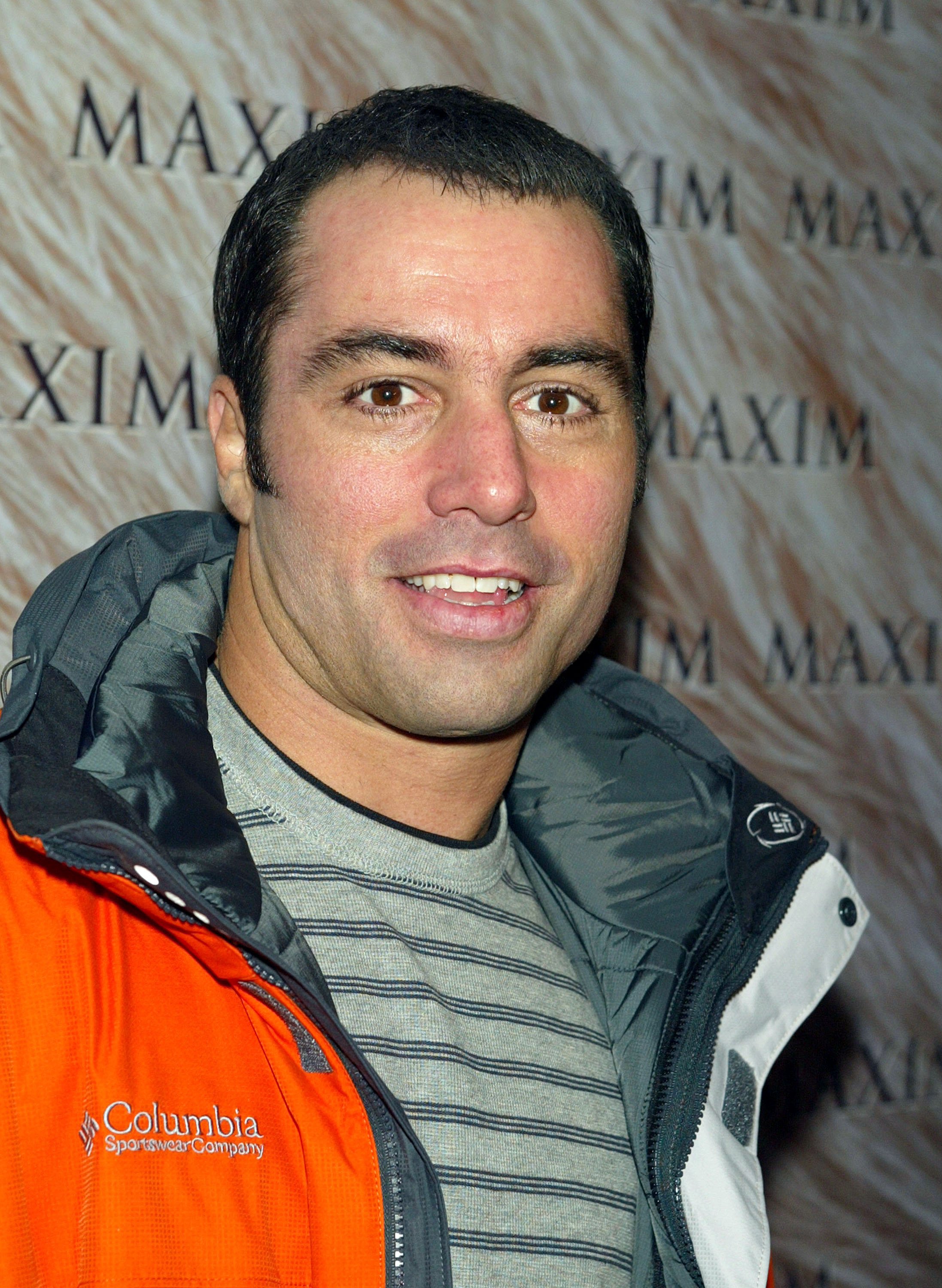 Joe Rogan arrives at Maxim Magazine's "Warm and Fuzzy" party for the US Comedy Arts Festival at Whiskey Rocks on February 28, 2003, in Aspen, Colorado. | Source: Getty Images