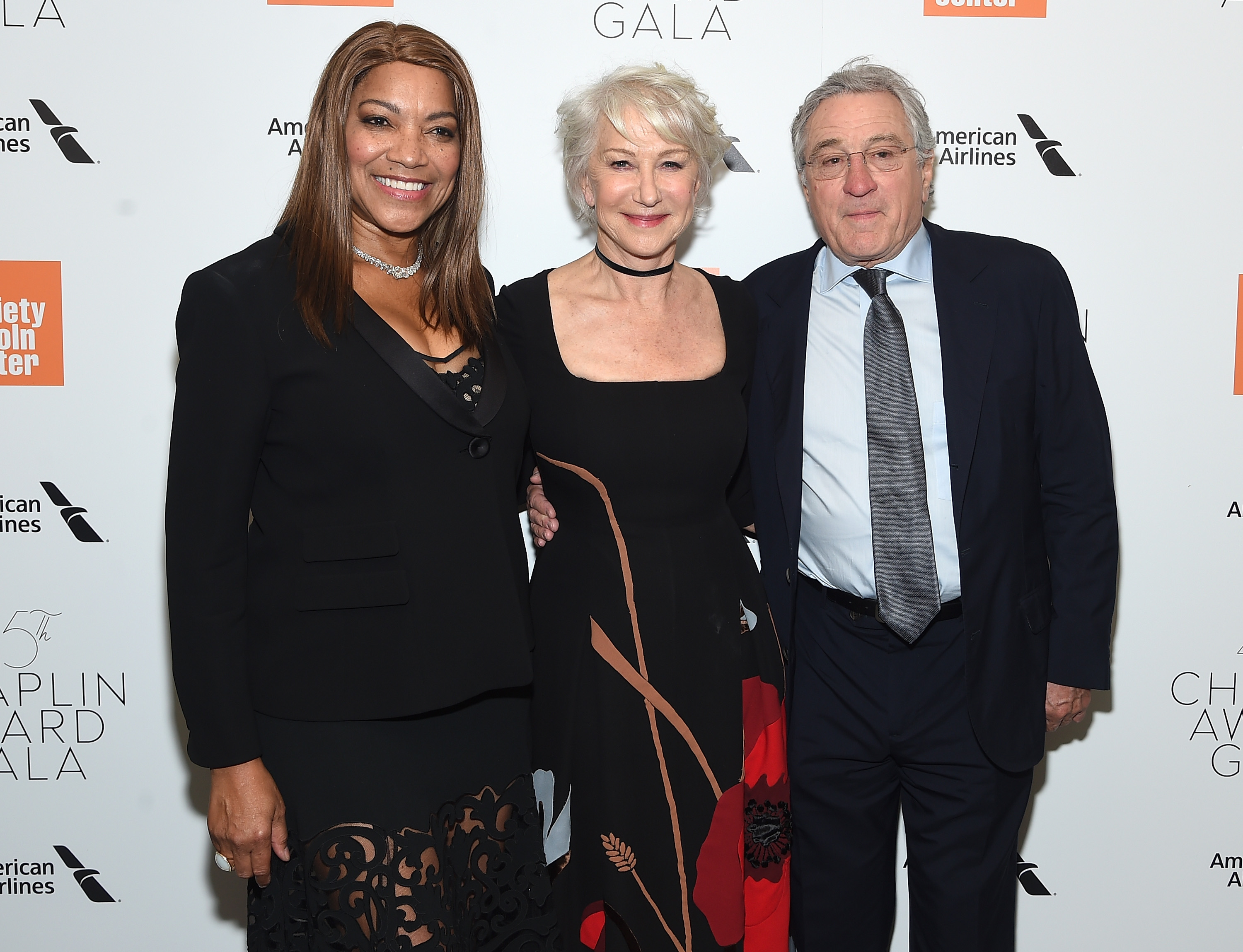 Grace Hightower, Helen Mirren, and Robert De Niro at the 45th Chaplin Award Gala on April 30, 2018, in New York City | Source: Getty Images