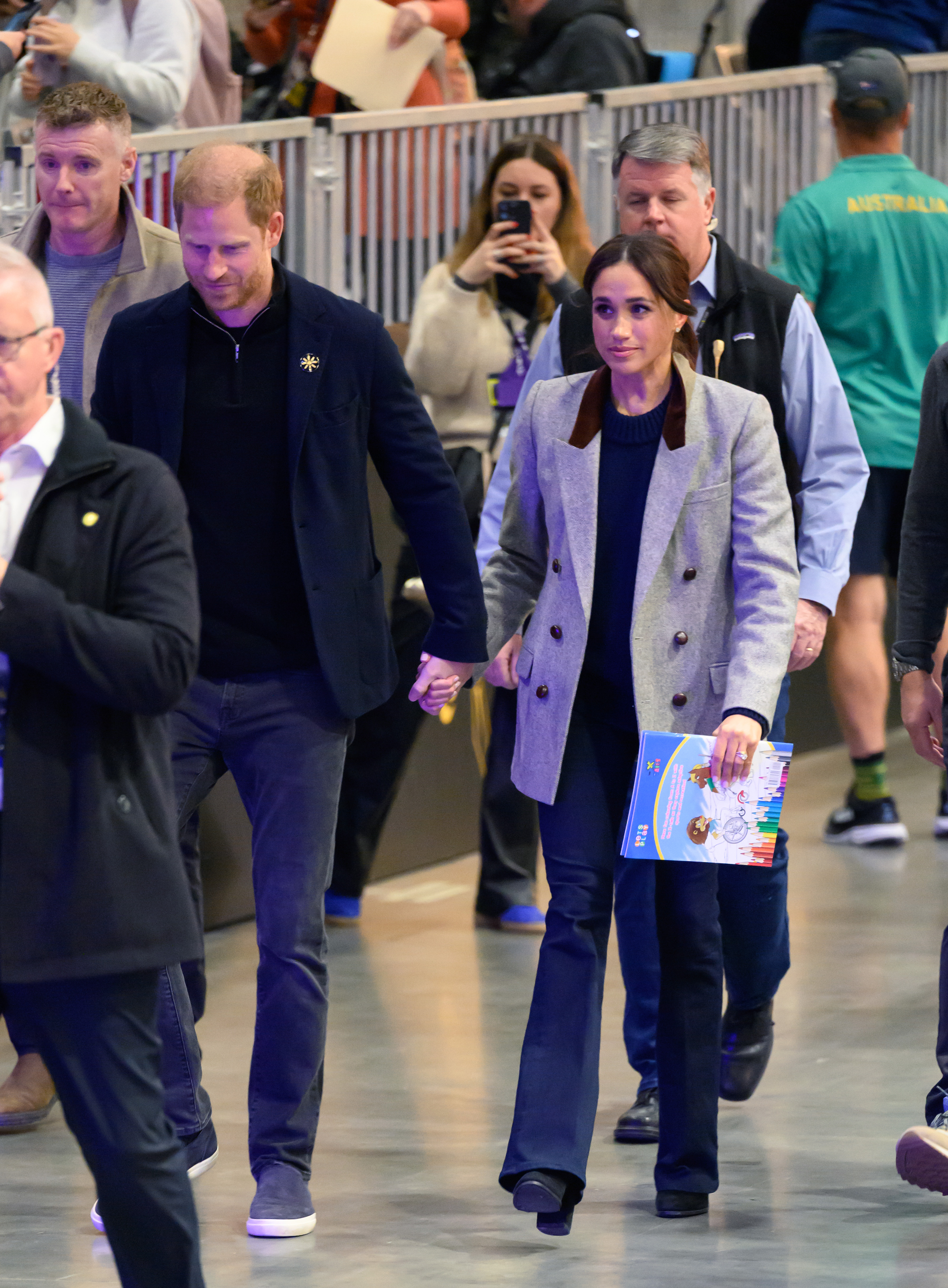 The Duke and Duchess of Sussex at the wheelchair basketball match between the USA and Nigeria during day the 2025 Invictus Games at the Vancouver Convention Centre on February 9, 2025, in Vancouver, British Columbia, Canada. | Source: Getty Images