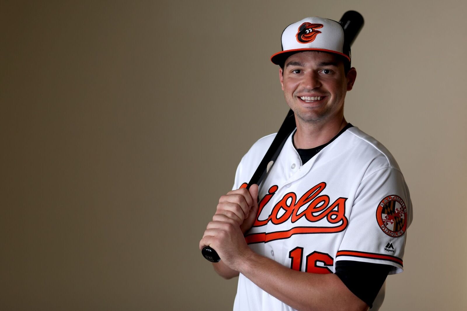 Trey Mancini poses during Photo Day in 2019 | Source: Getty Images