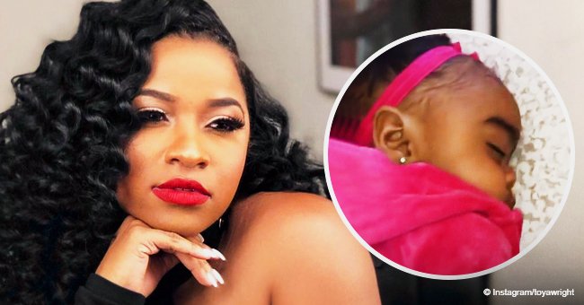 Toya Wright recorded a heart-warming video of her baby girl sleeping in a cute pink set