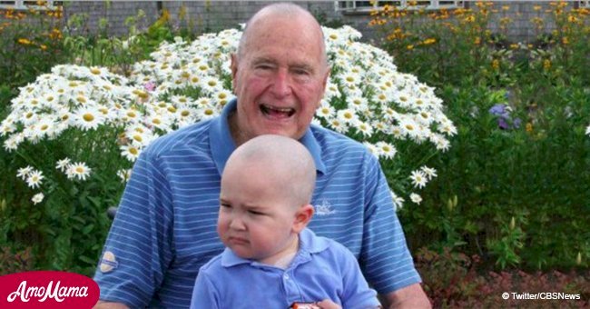 Touching story behind the photo of a shaved George H.W. Bush and a Secret Service agent’s son