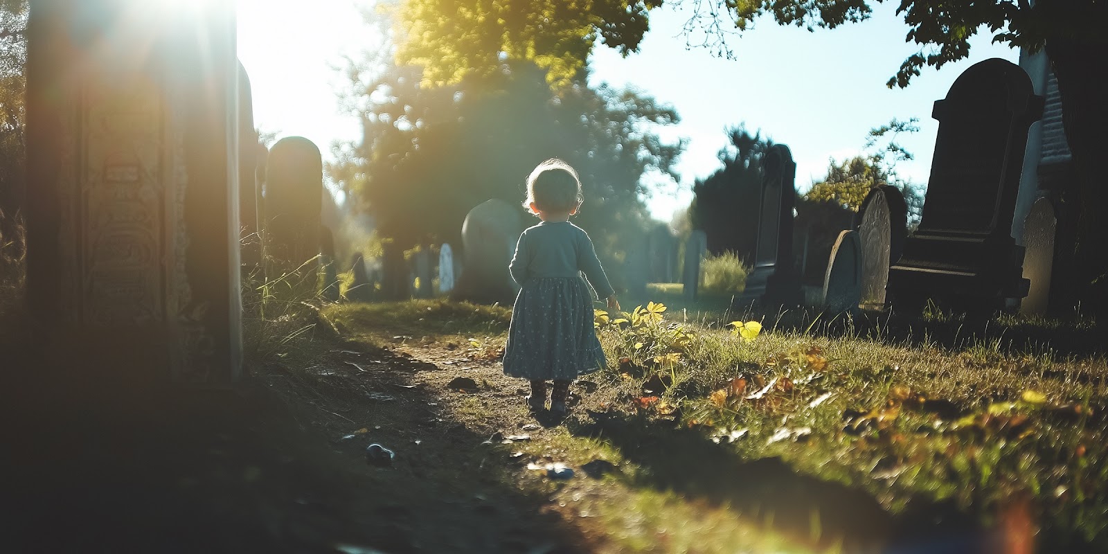 A baby at the cemetery | Source: Midjourney