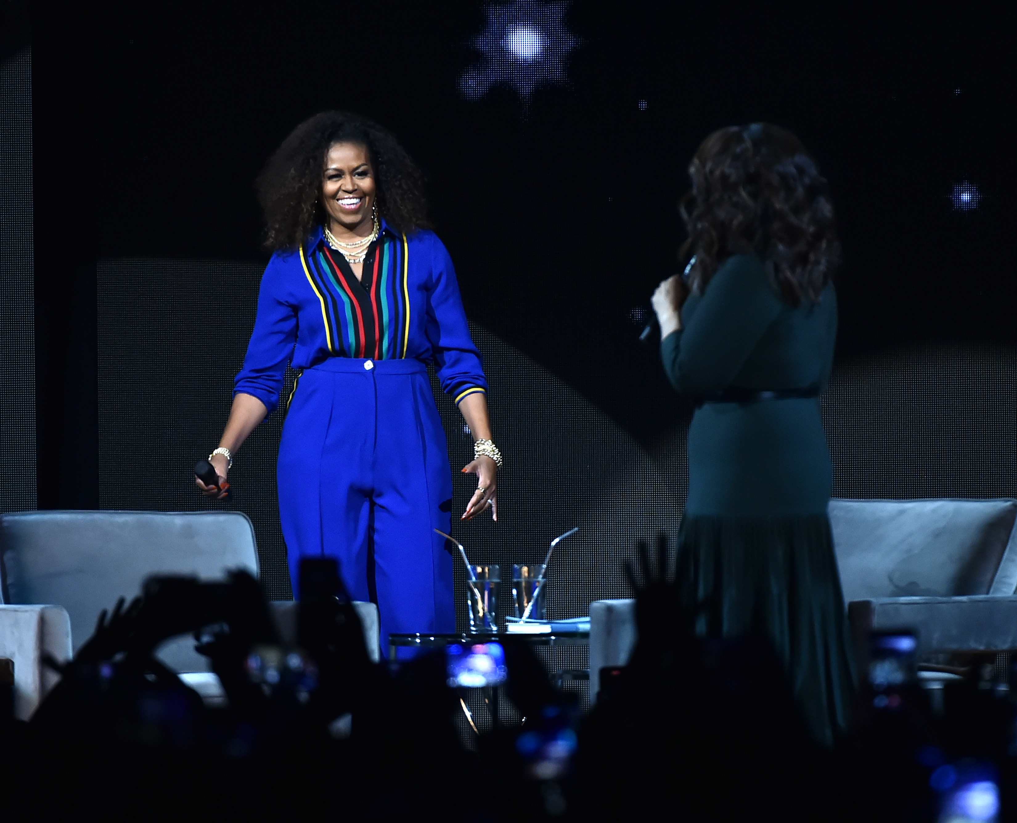 Michelle Obama and Oprah Winfrey during the latter's 2020 Vision: Your Life in Focus Tour presented by WW (Weight Watchers Reimagined) on February 8, 2020, in New York | Source: Getty Images