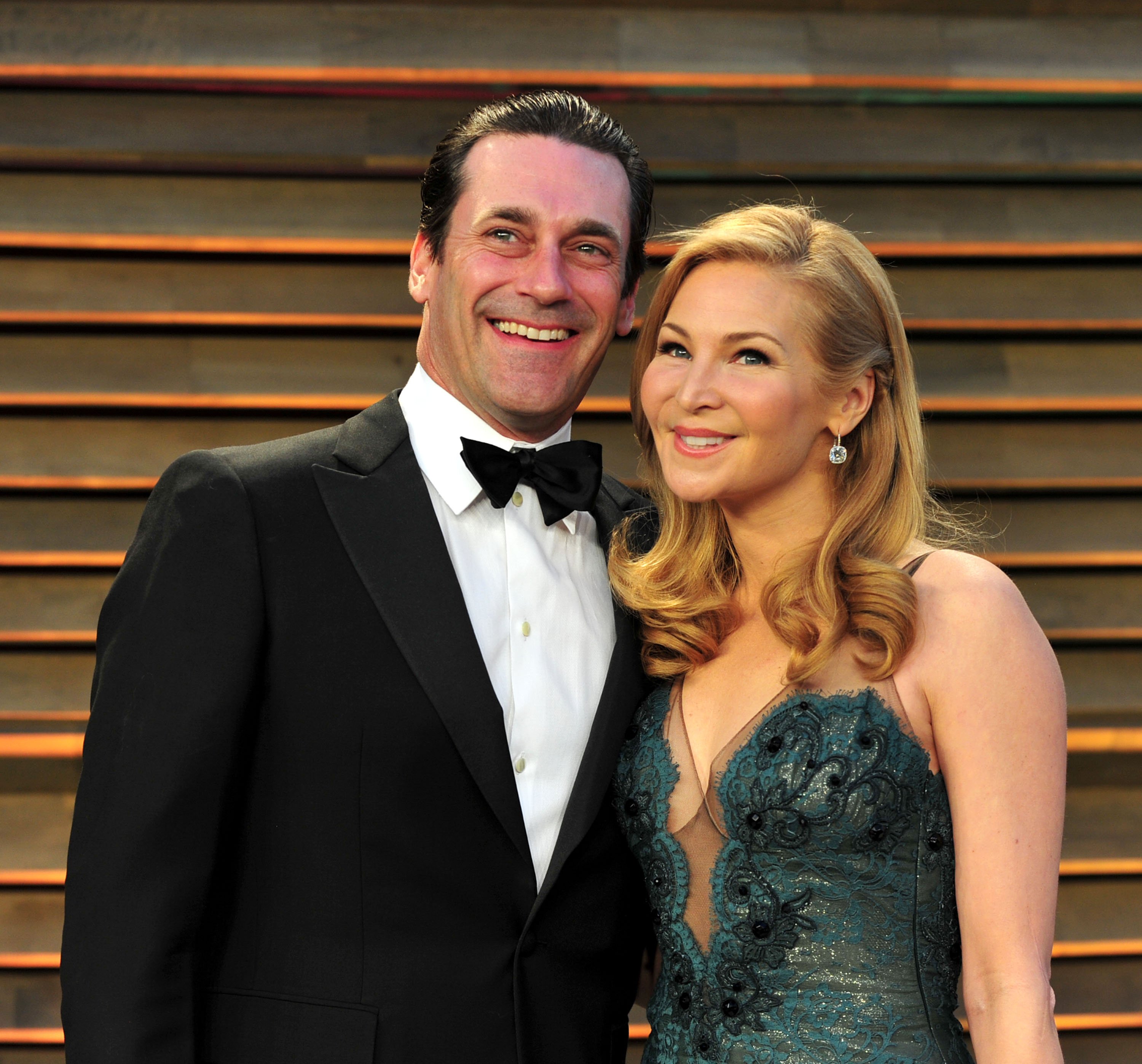 Jon Hamm and Jennifer Westfeldt on March 2, 2014 in West Hollywood, California | Source: Getty Images 