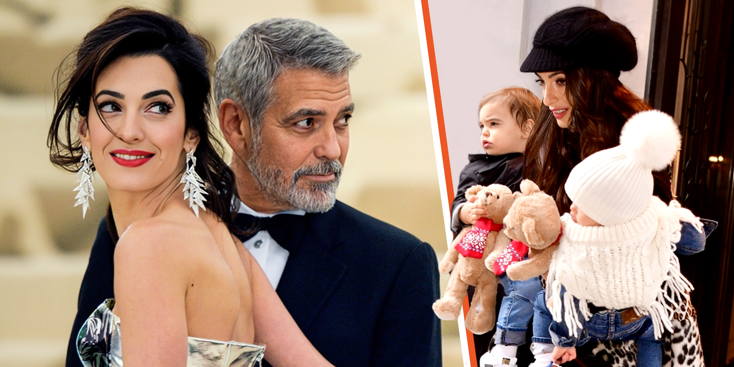 Amal and George Clooney | Alexander, Amal and Ella Clooney | Source: Getty Images