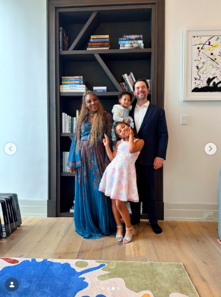 Serena Williams and Alexis Ohanian posing for a sweet photo with their daughters, Alexis Olympia Ohanian Jr., and Adira Ohanian, posted on April 6, 2026. | Source: Instagram/serenawilliams