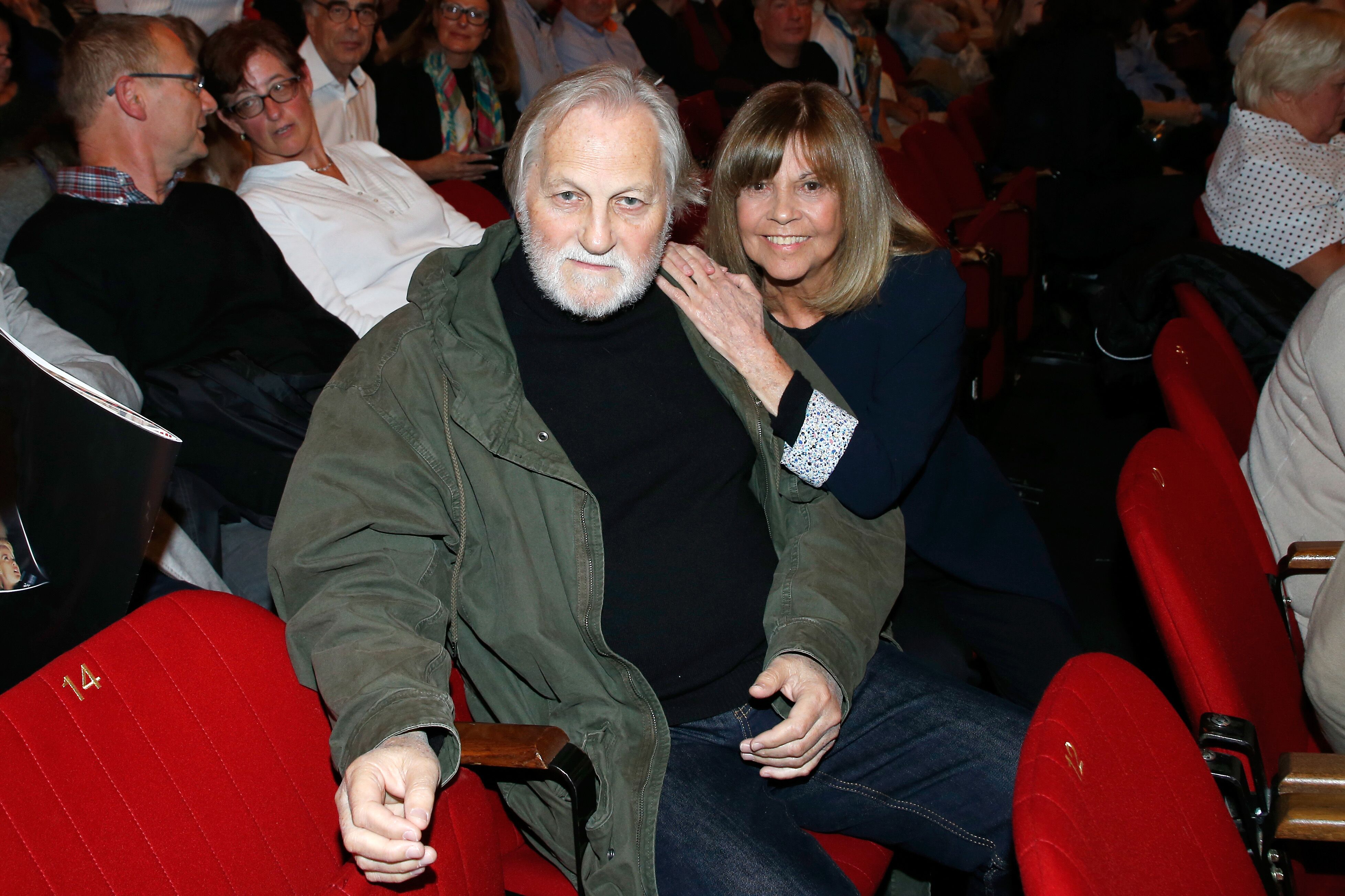 Chantal Goya et son mari Jean-Jacques Debout à L'Olympia le 16 septembre 2017 à Paris, France. | Photo : Getty Images