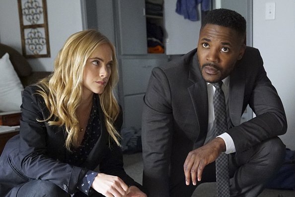 Emily Wickersham, Duane Henry on the set of NCIS | Photo: Getty Images