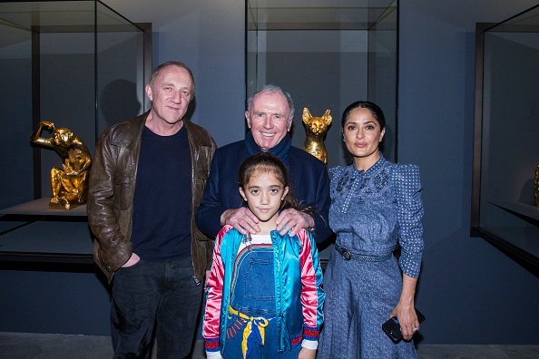 Francois Henri Pinault, Francois Pinault, Valentina Pinault and Salma Hayek at Punta Della Dogana during the 57th Venice Biennale on May 10, 2017 in Venice, Italy. | Photo: Getty Images