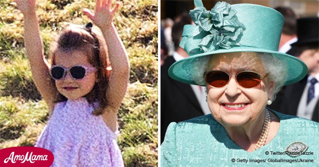 Princess Charlotte in adorable glasses looks like copy of Queen Elizabeth