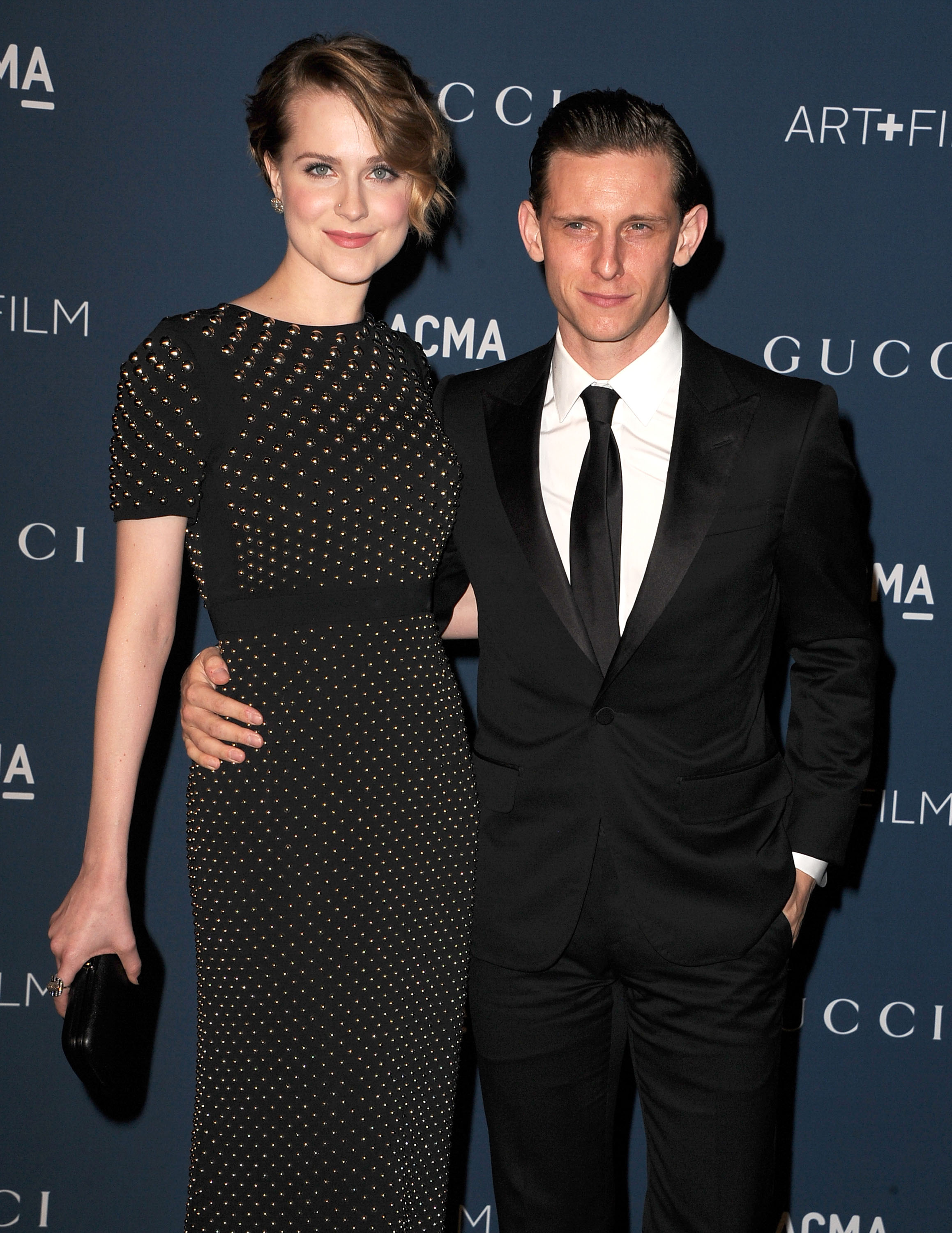 Actress Evan Rachel Wood and her husband Jamie Bell arrive at the LACMA 2013 Art + Film Gala at LACMA on November 2, 2013 in Los Angeles, California | Source: Getty Images