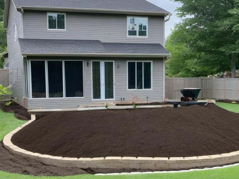 A dug-up section of a home backyard | Source: Midjourney