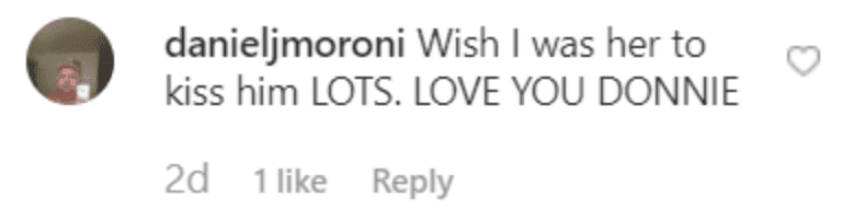 Fan's comment on Donnie Wahlberg's Instagram post. | Source: Instagram/DonnieWahlberg