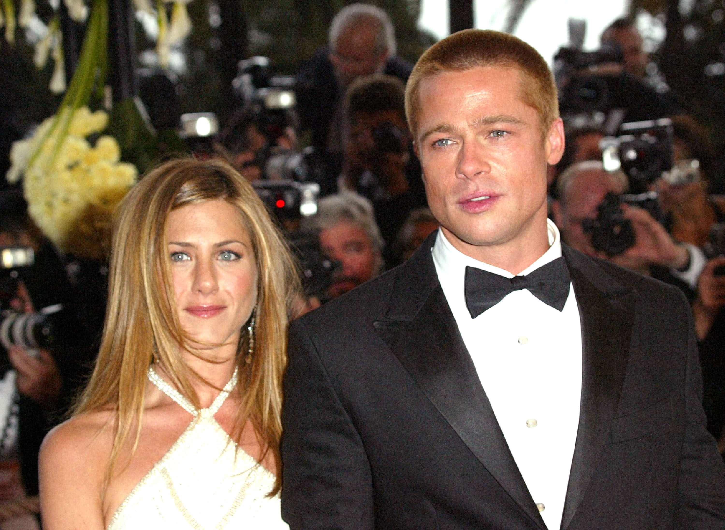 Brad Pitt and Jennifer Aniston at the premiere of "Troy" on May 13, 2004 | Source: Getty Images