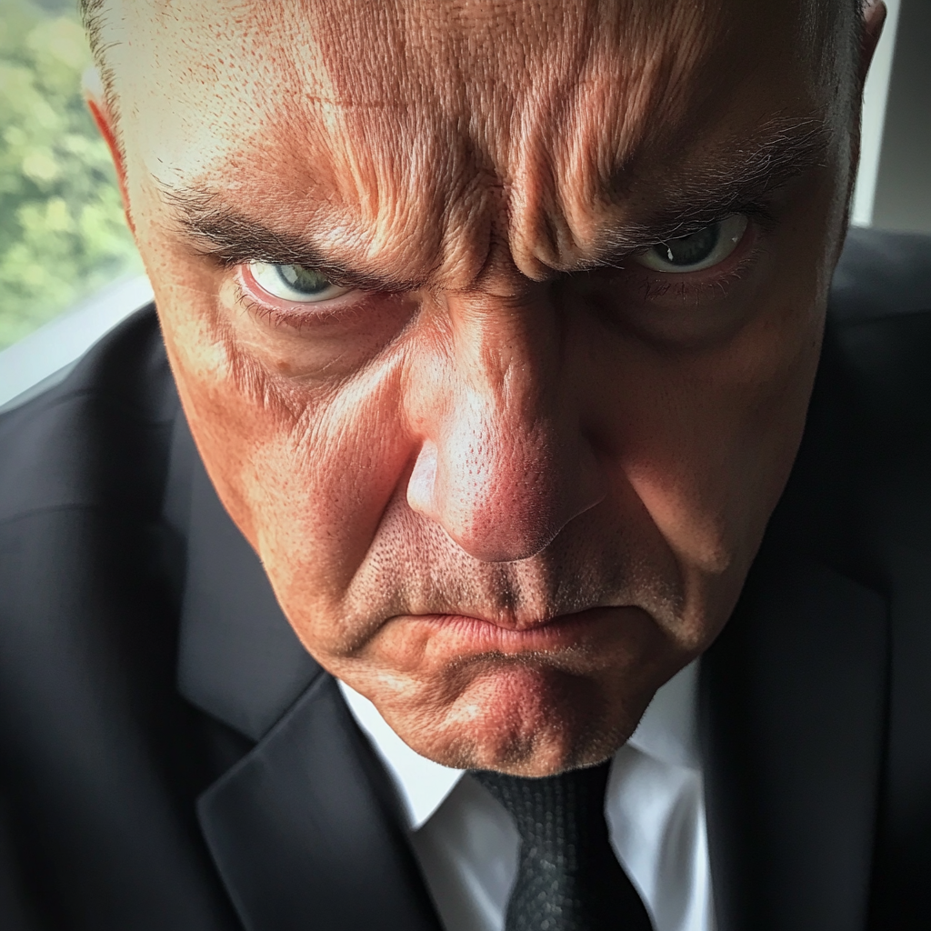 A close up of an angry man | Source: Midjourney