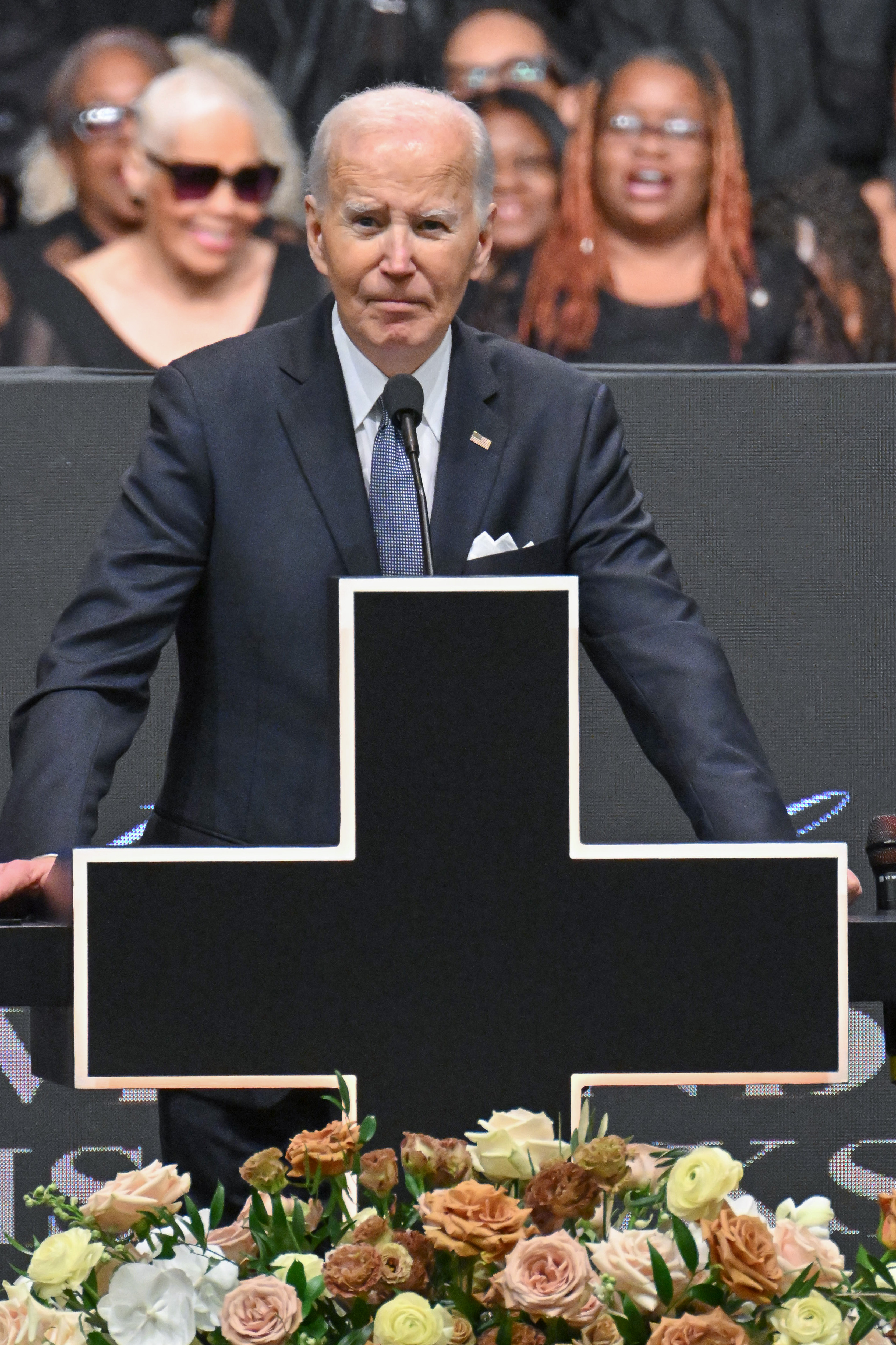 Joe Biden at Reverend Jesse L. Jackson's Peoples Celebration of Life and Homegoing Services at the House of Hope arena on March 6, 2026 in Chicago, Illinois | Source: Getty Images