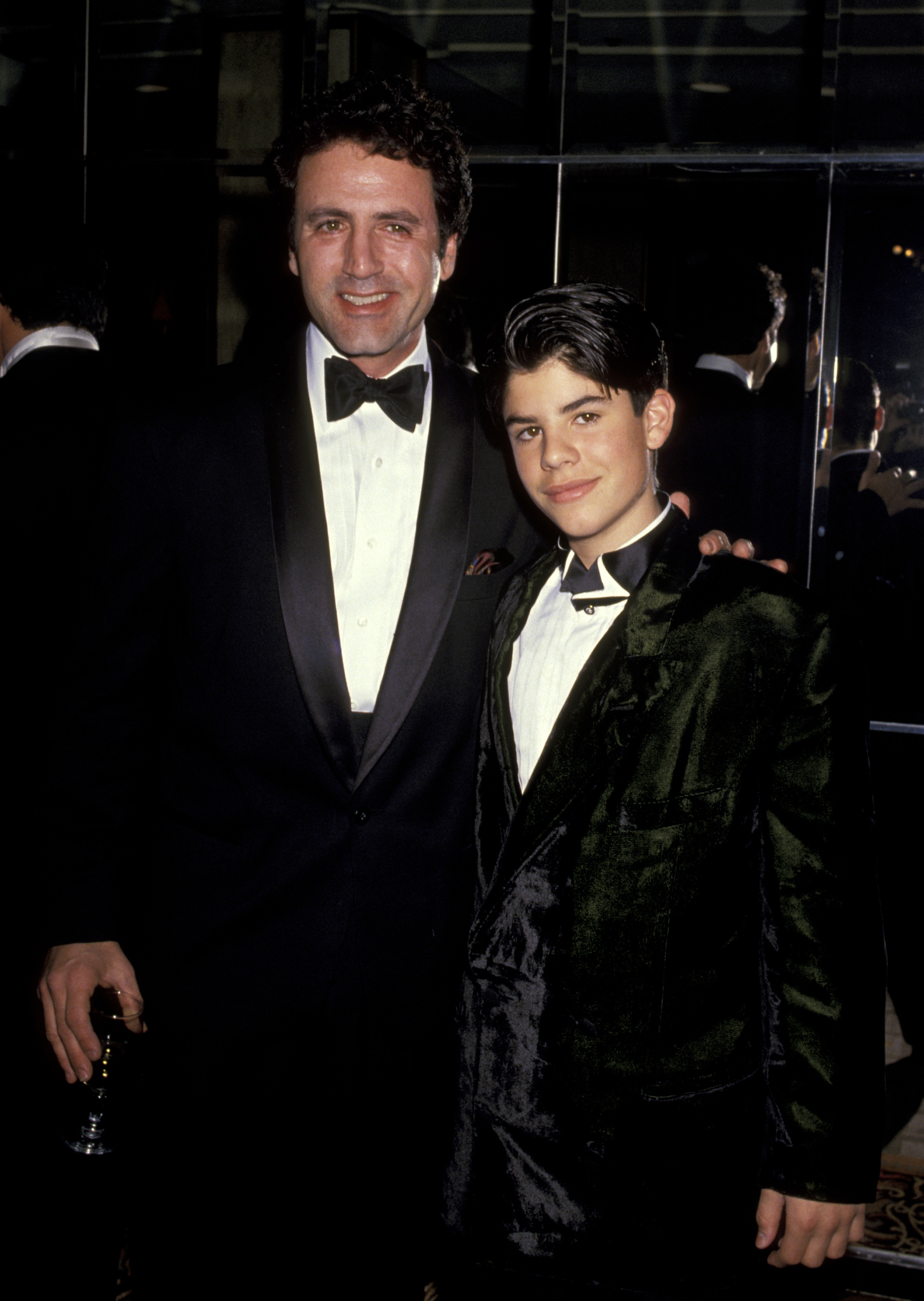 Sylvester and Sage Stallone on February 13, 1991 | Source: Getty Images