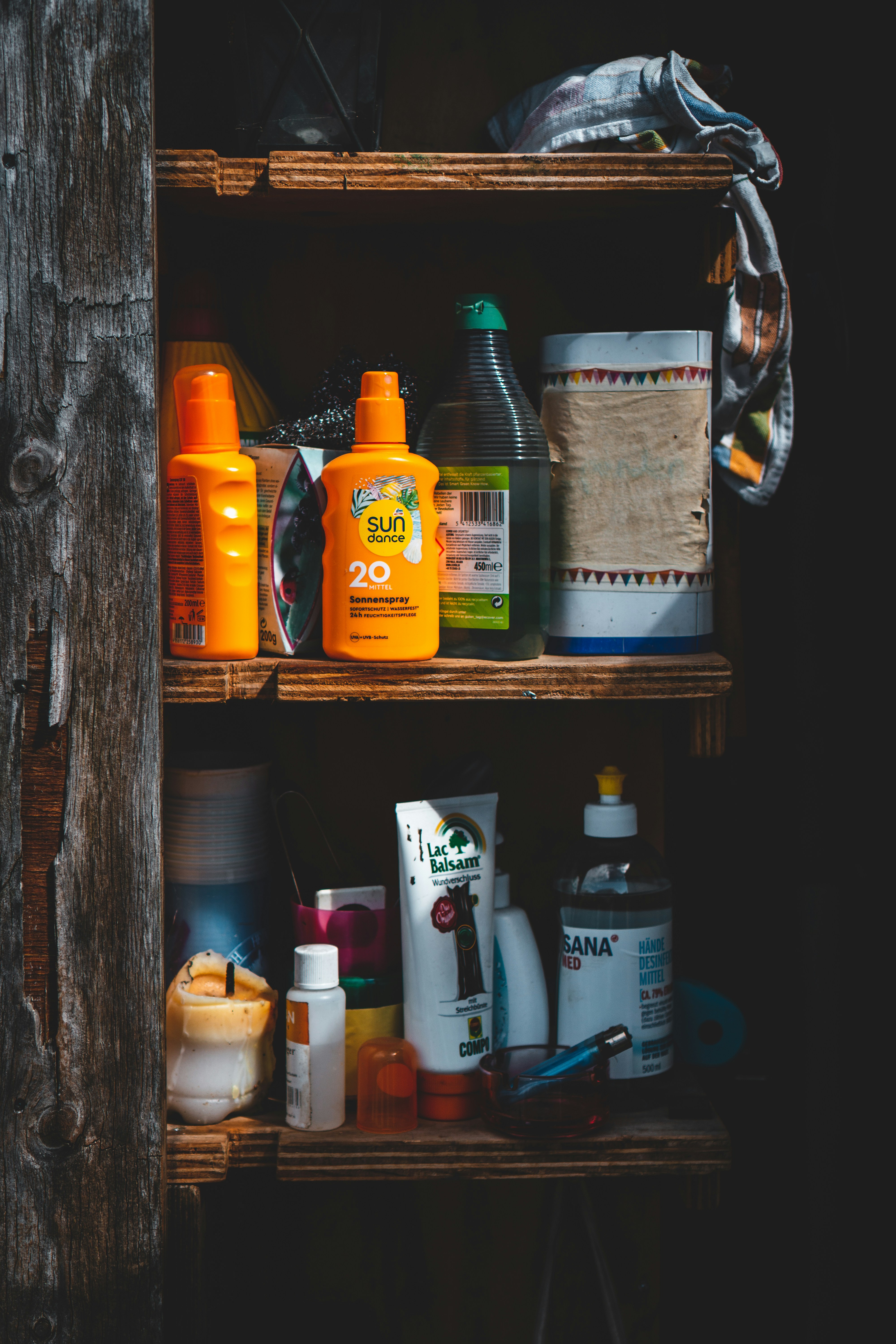Sunscreen inside a cabinet | Source: Unsplash