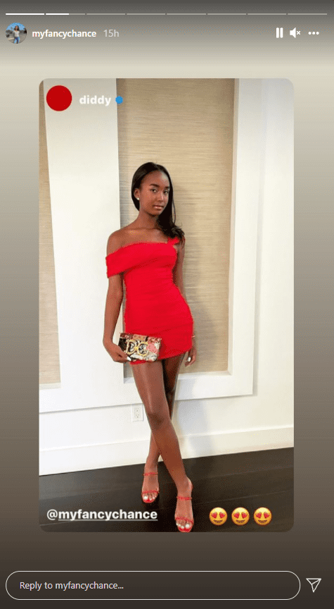 Diddy’s Daughter Whom He Acknowledged at 15 Months Poses in Red Dress ...